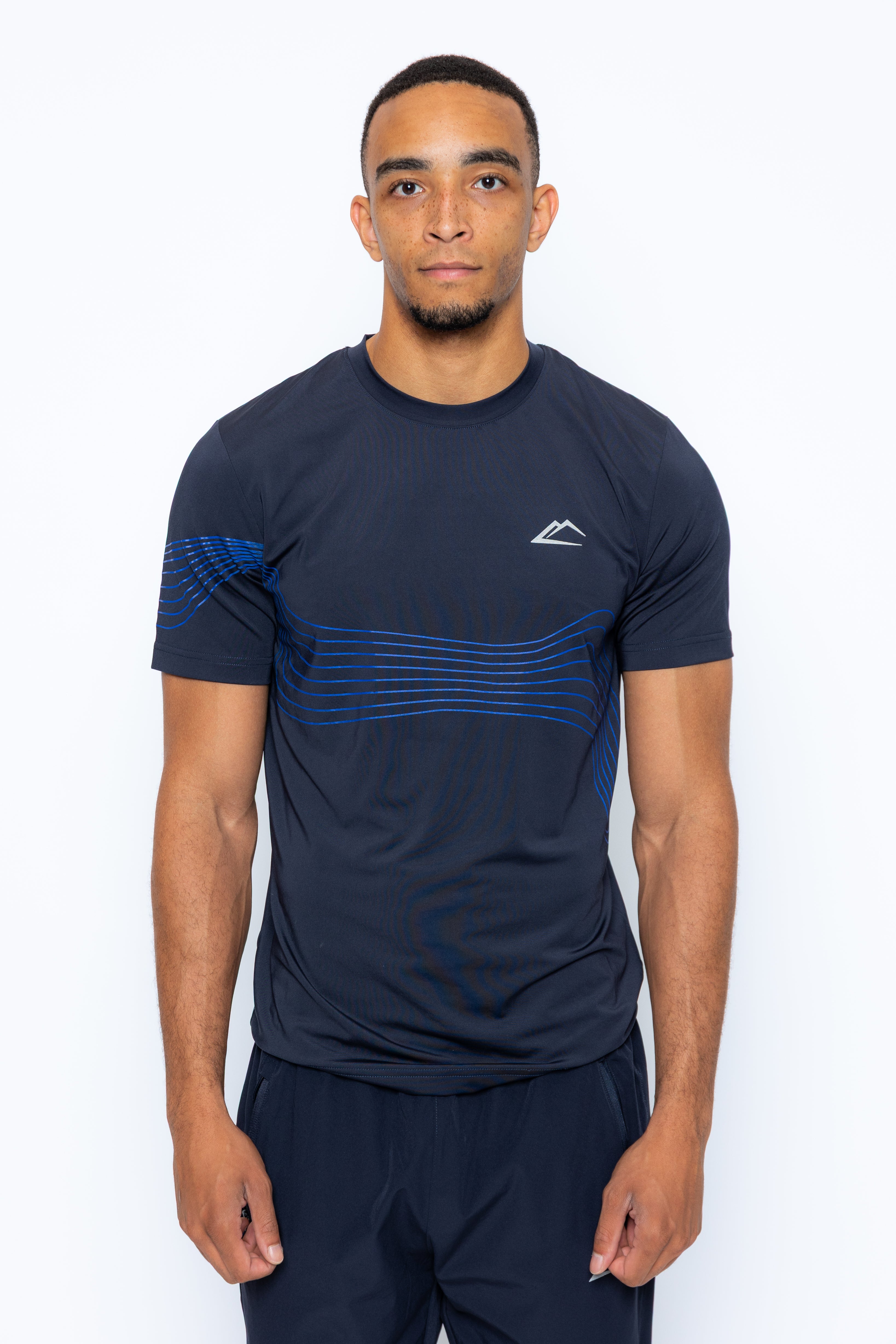 Wave T-Shirt - Navy/Royal Blue