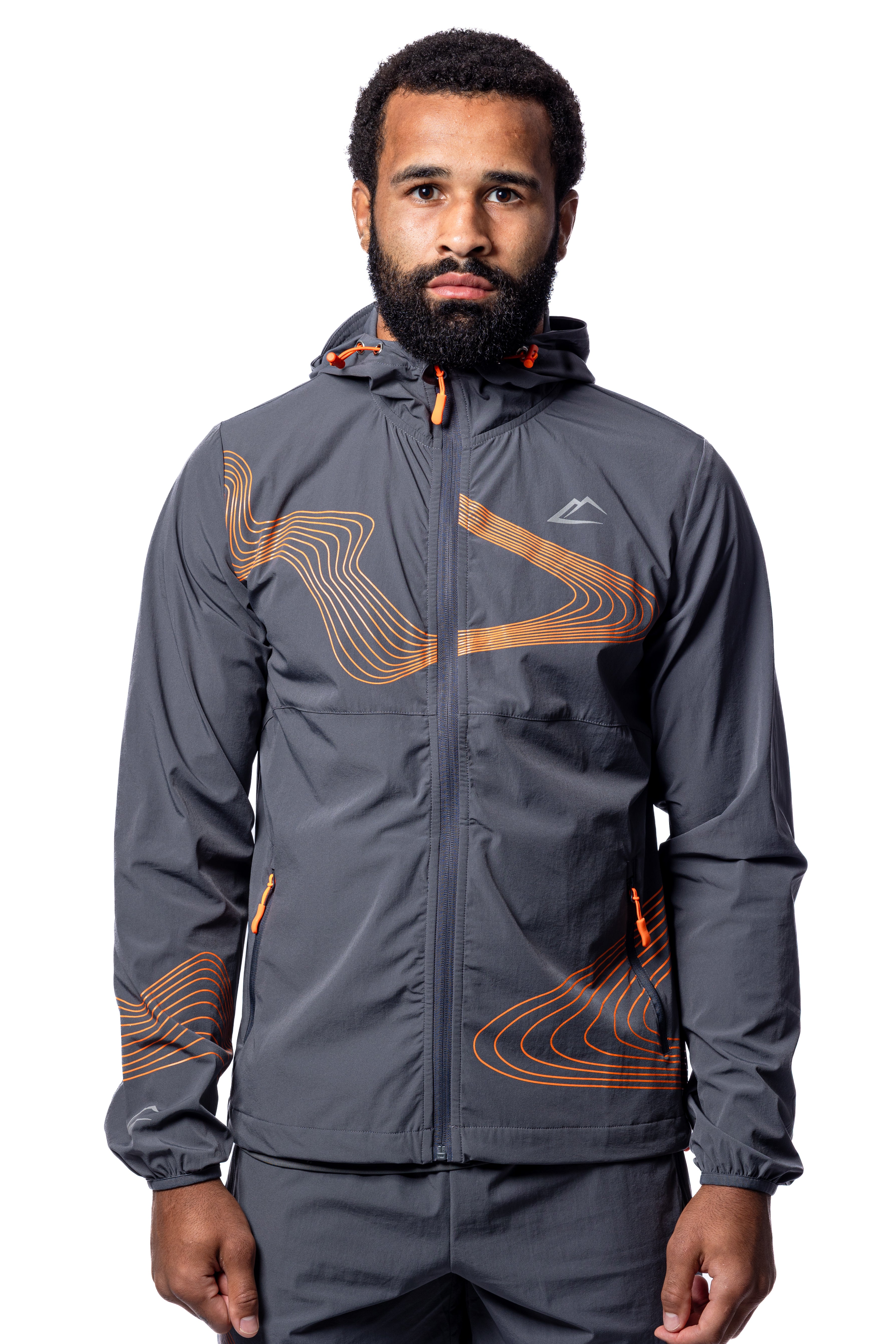 Wave Jacket - Mandarin/Grey