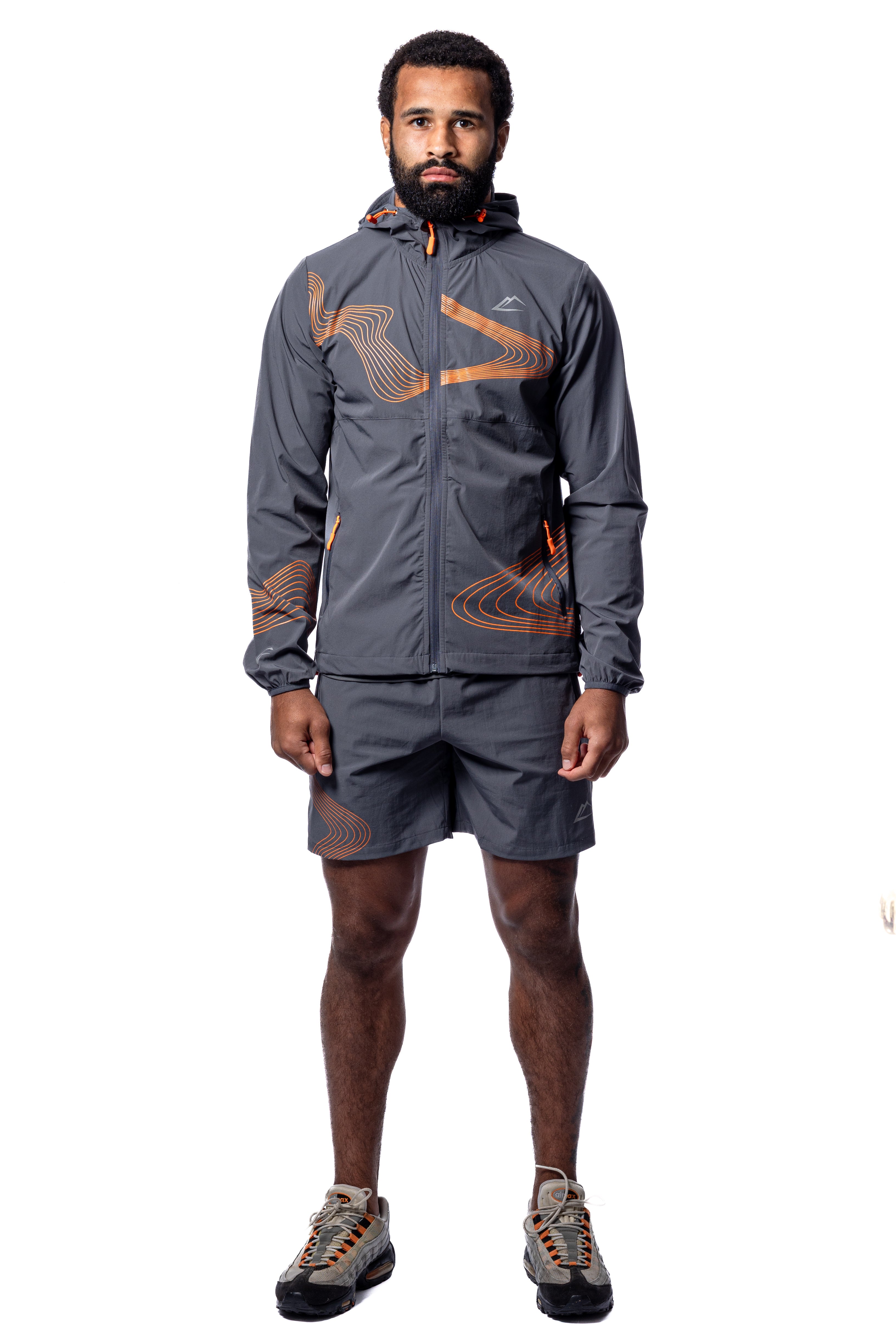 Wave Jacket - Mandarin/Grey