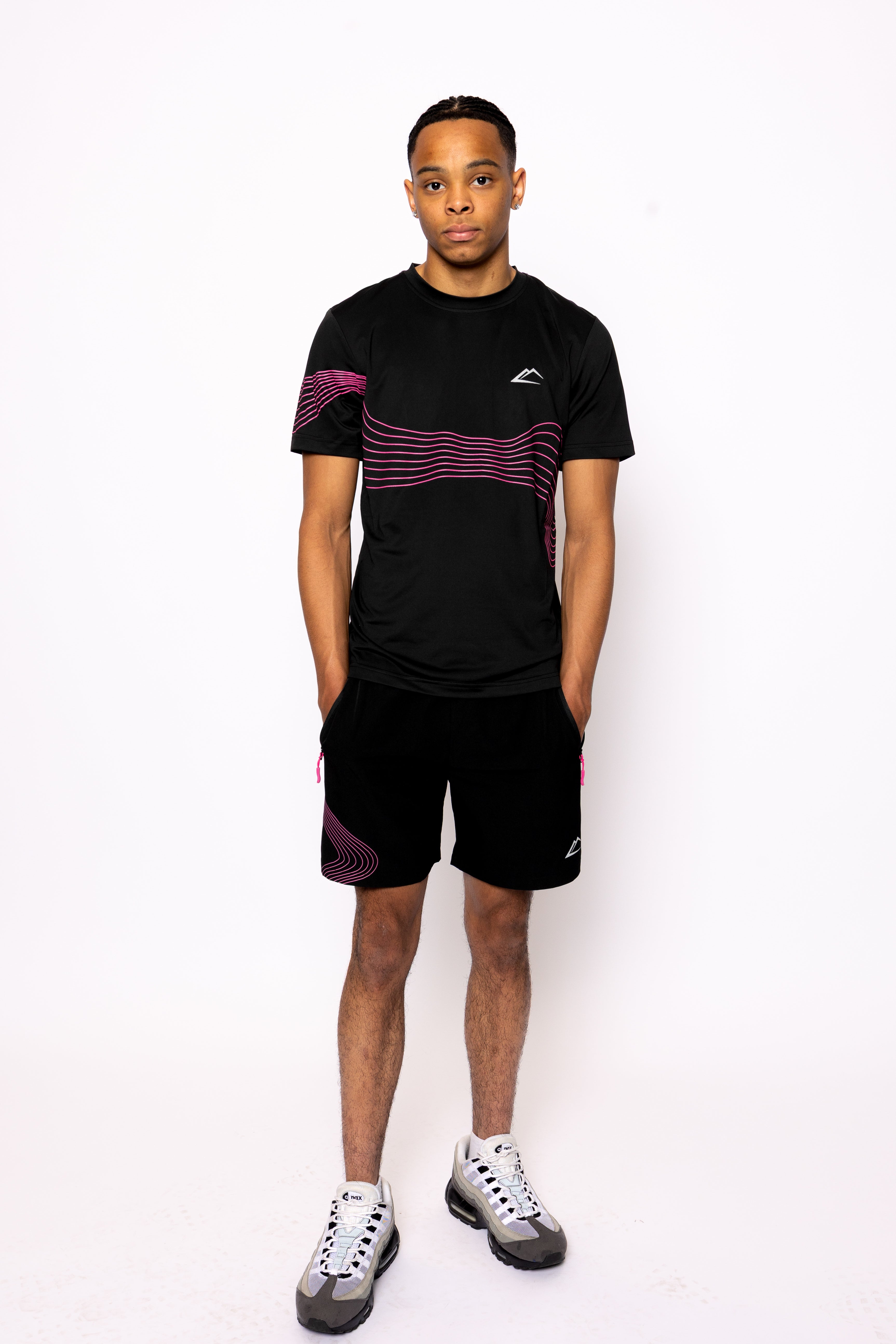 Wave Shorts - Hyper Pink/Black
