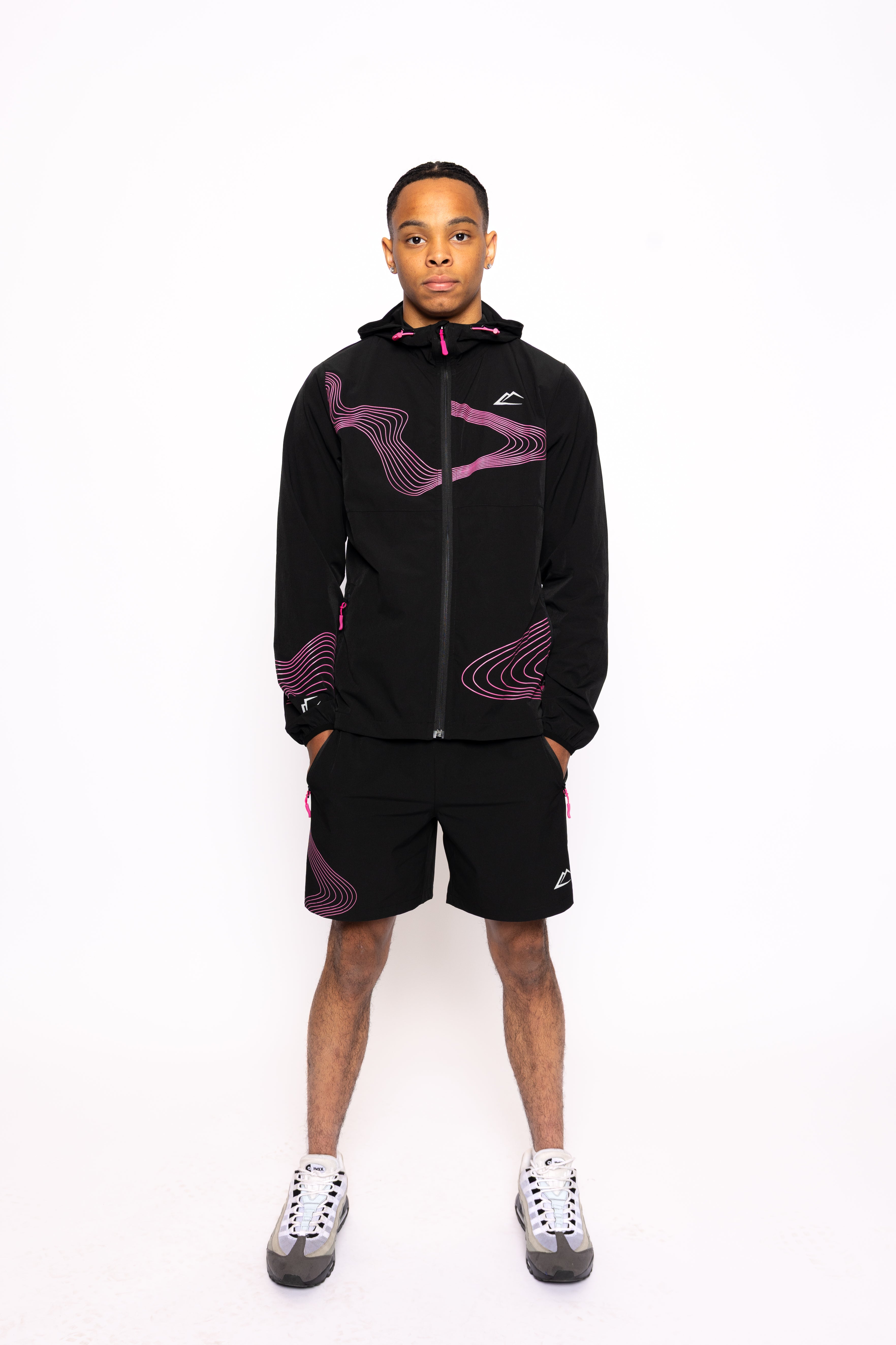 Wave Shorts - Hyper Pink/Black