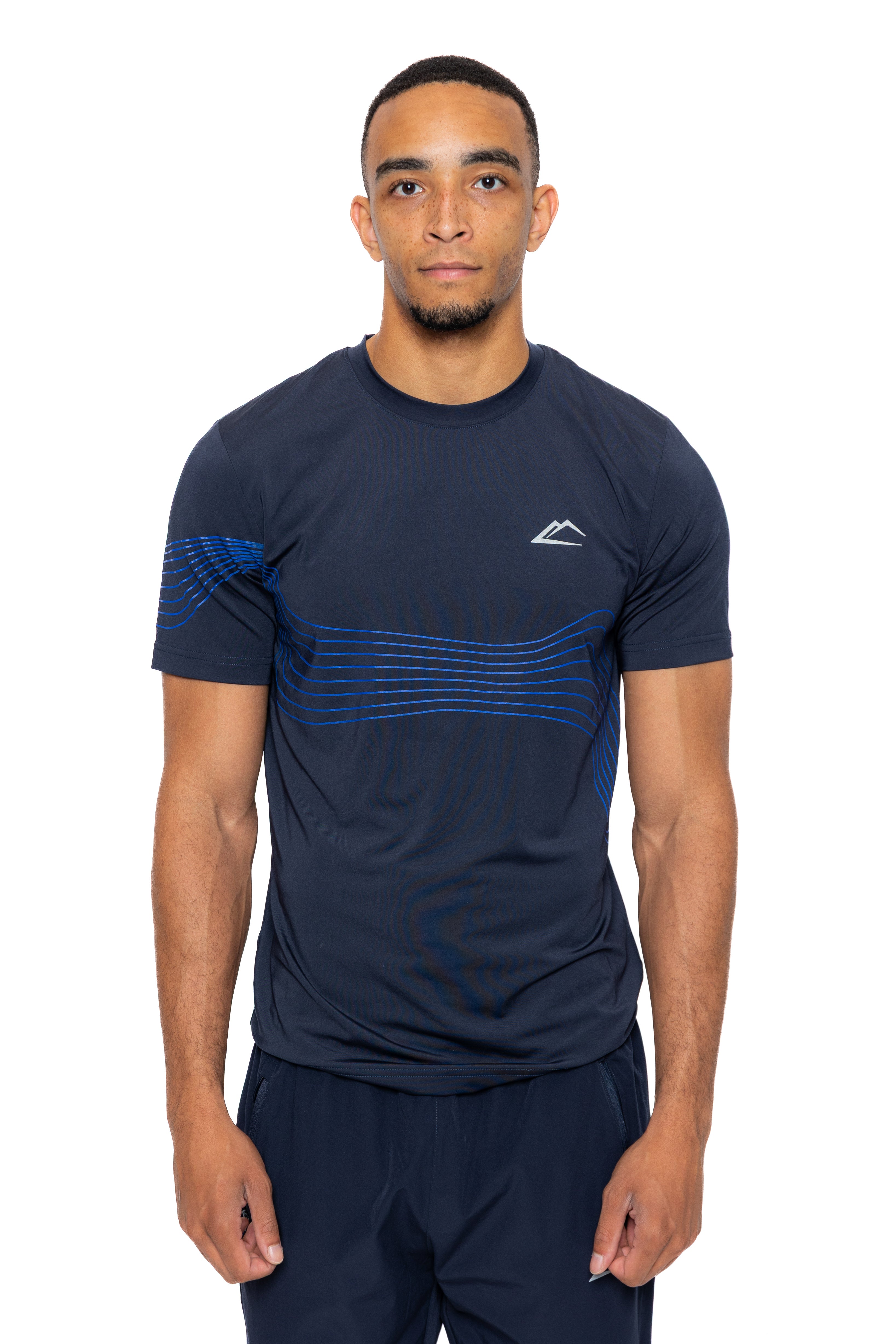 Wave T-Shirt - Navy/Royal Blue