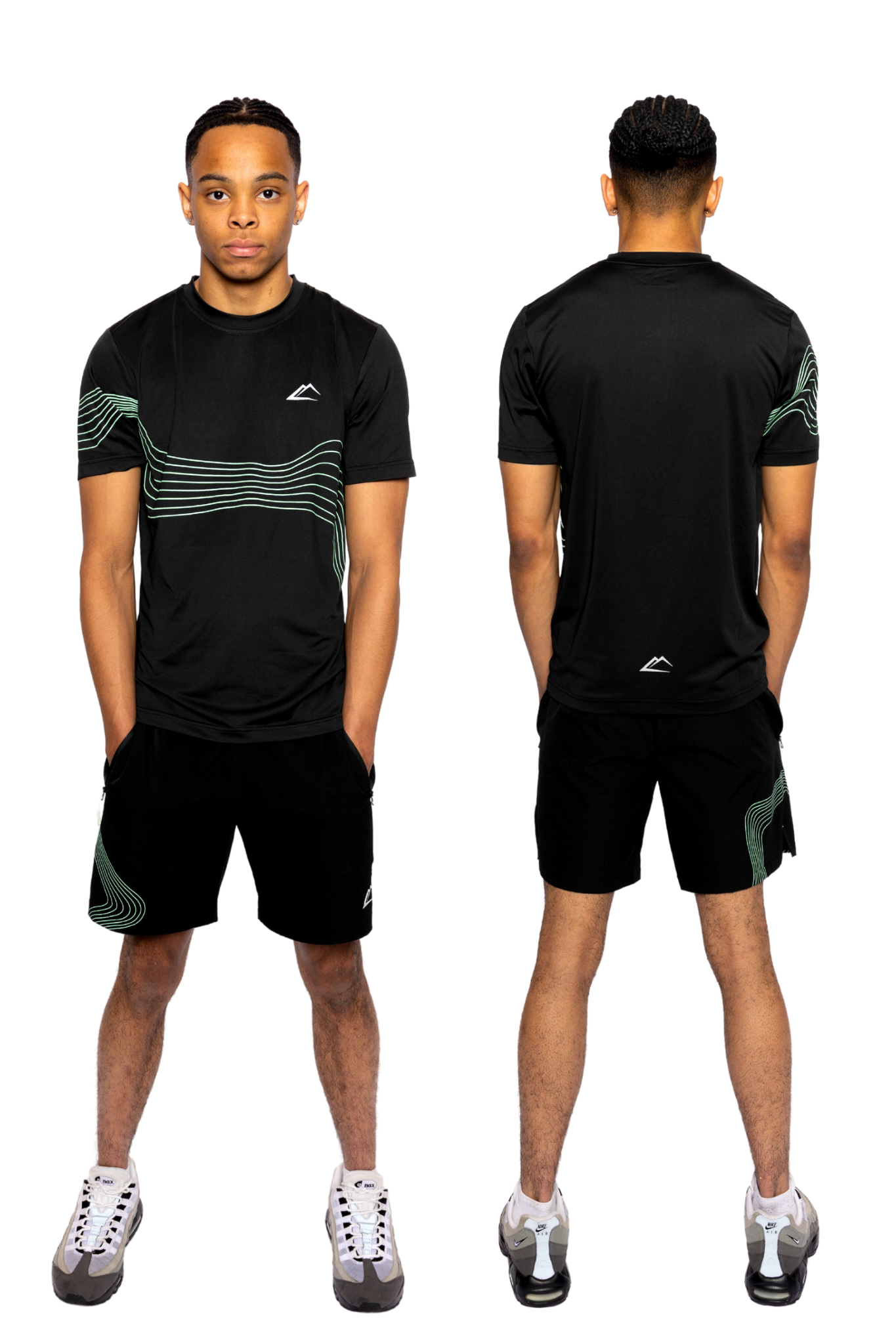 Wave T-Shirt Set - Vapourgreen/Black