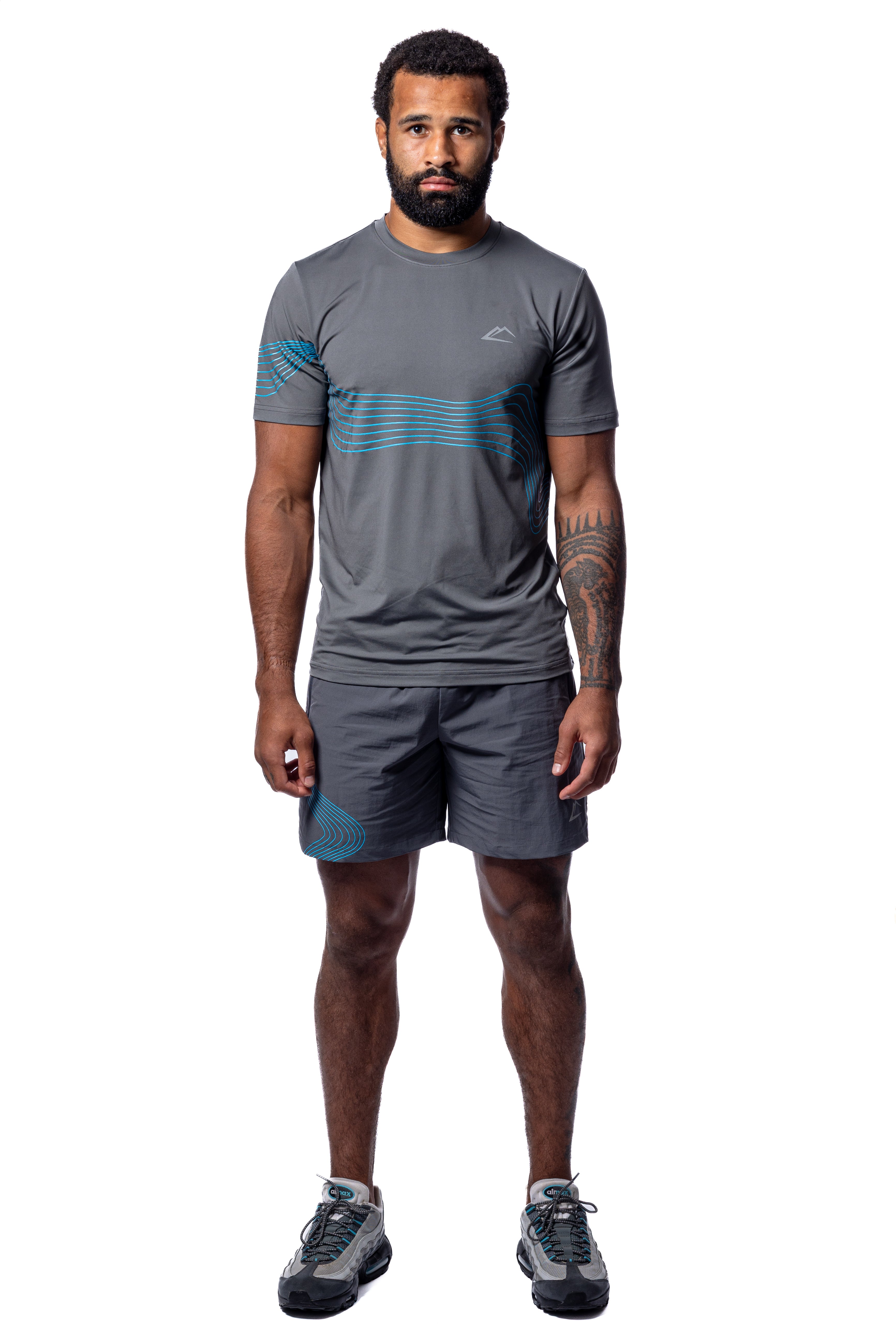 Wave T-Shirt - Baltic Blue/Grey