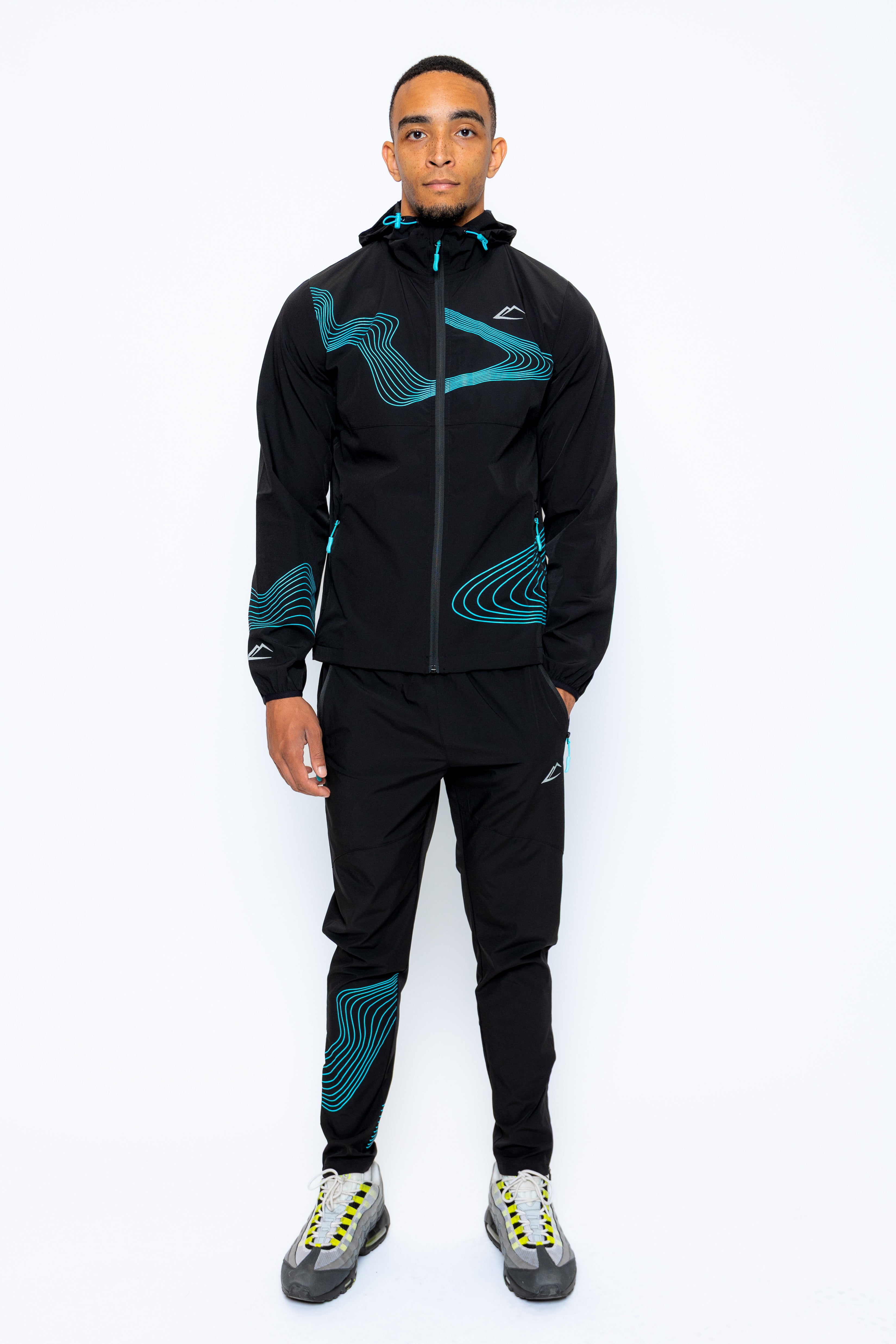 Wave Bottoms - Black/Turquoise