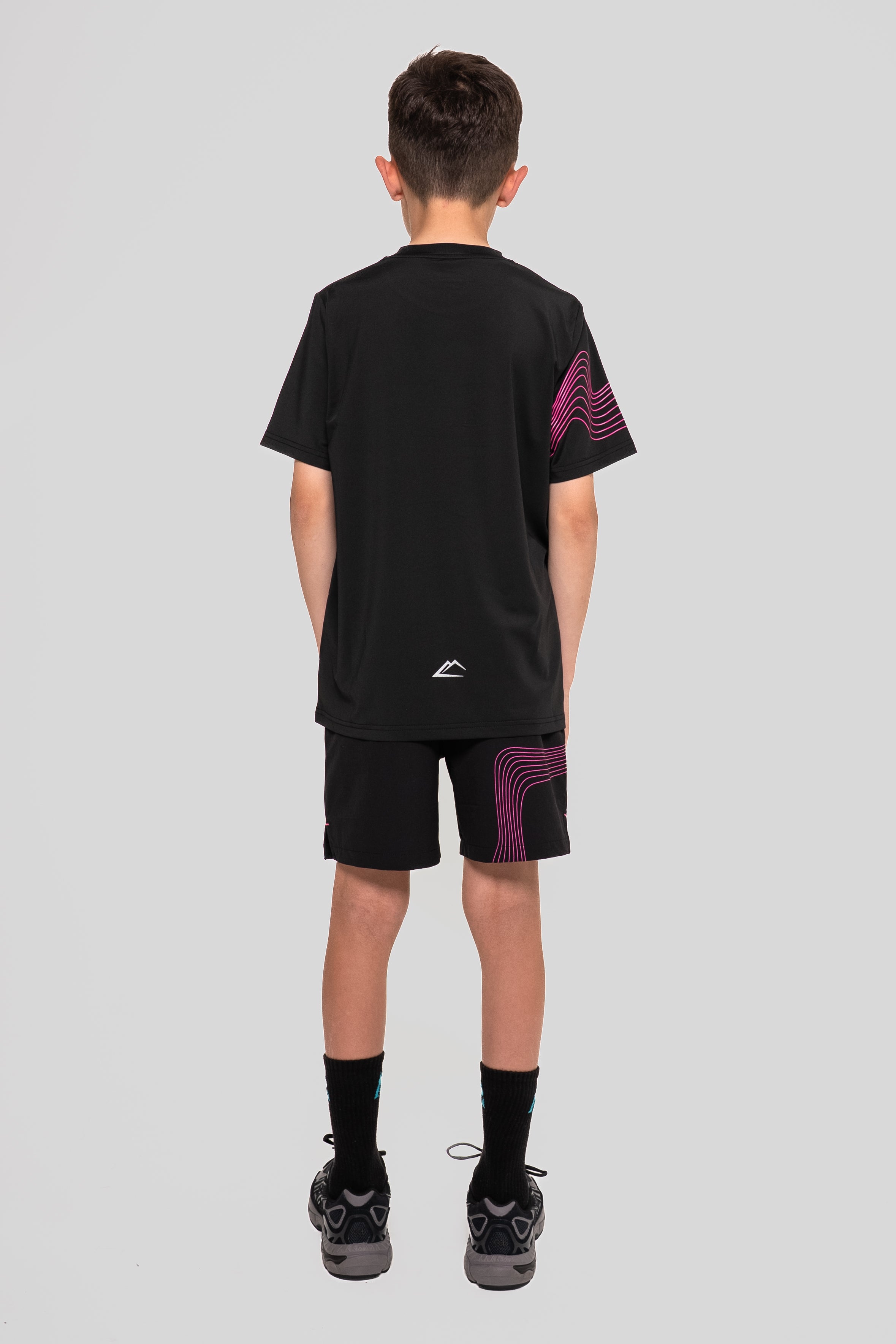 Juniors Wave Tee - Hyper Pink/Black
