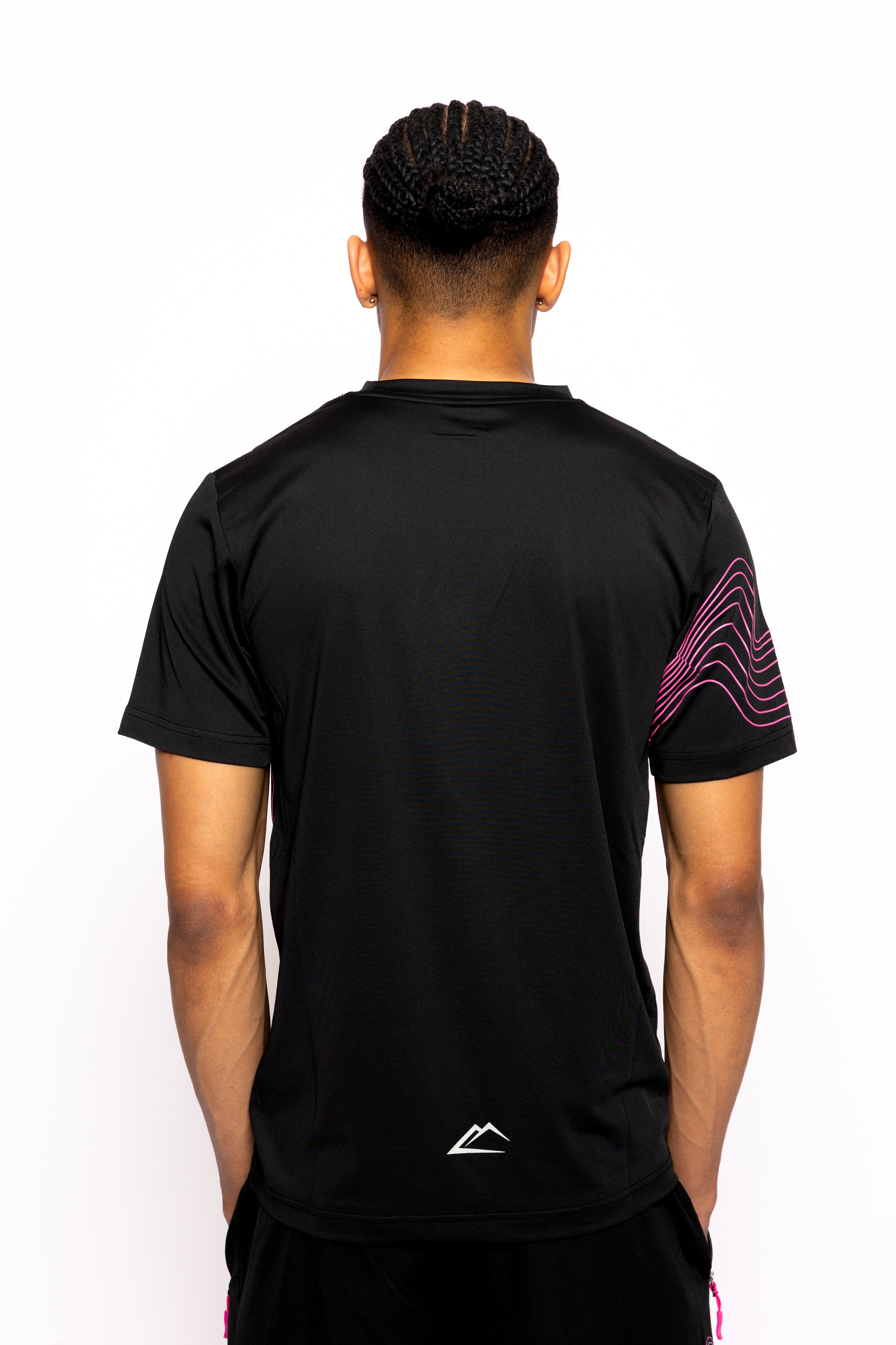 Wave T-Shirt - Hyper Pink/Black
