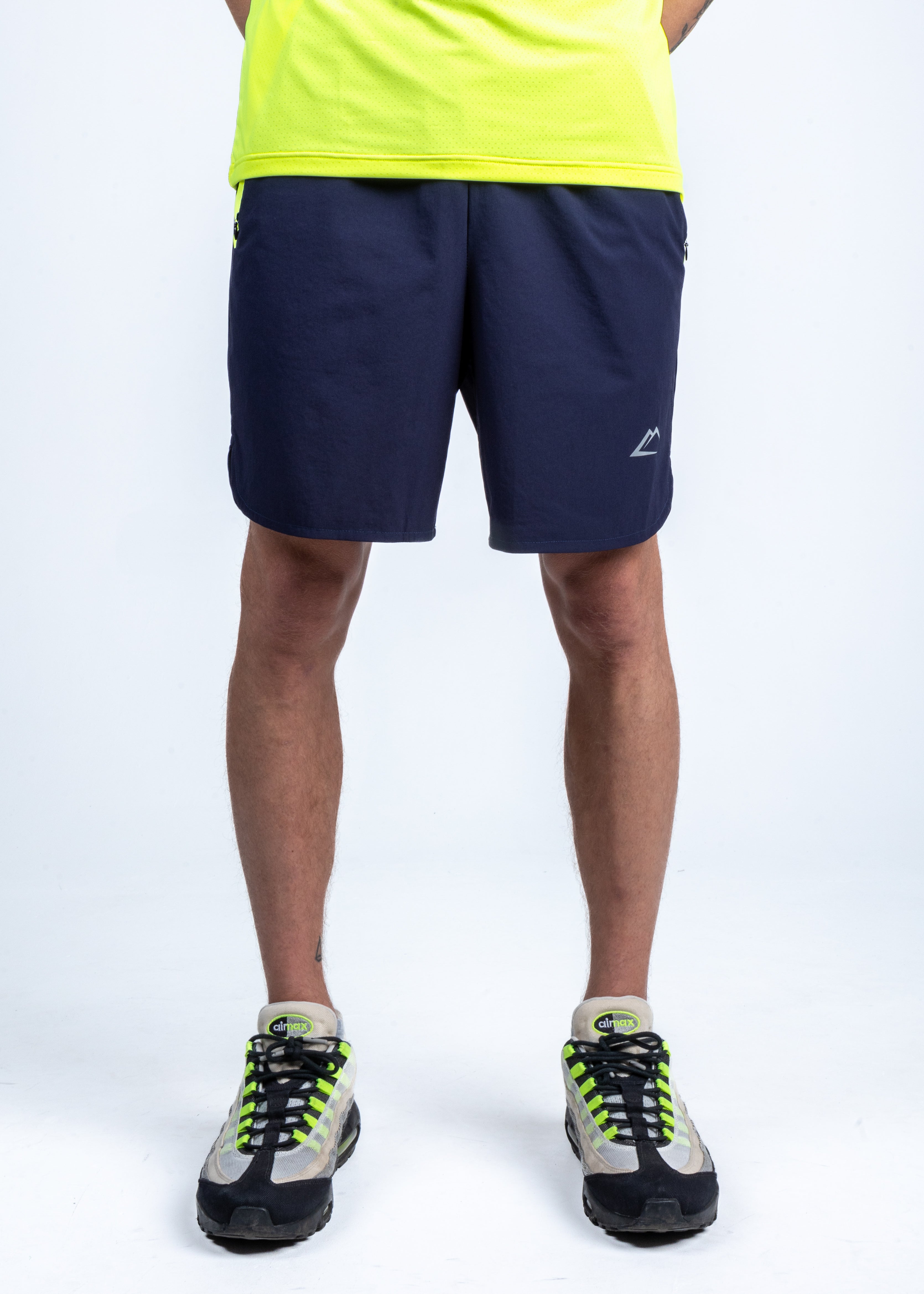 Terra Shorts - Navy/Neon Yellow