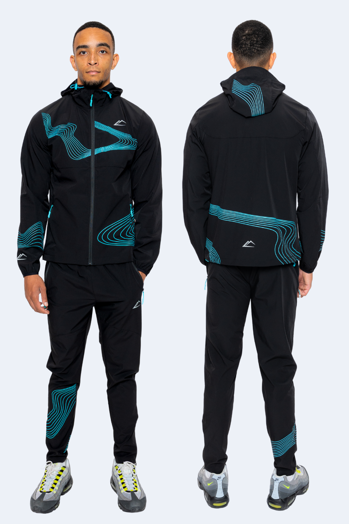 Wave Tracksuit - Black/Turquoise