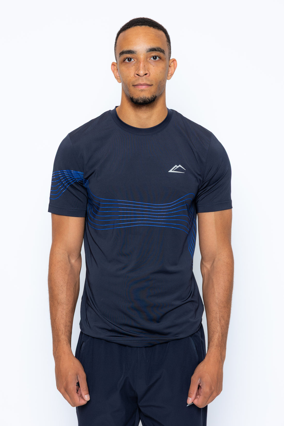Wave T-Shirt - Navy/Royal Blue