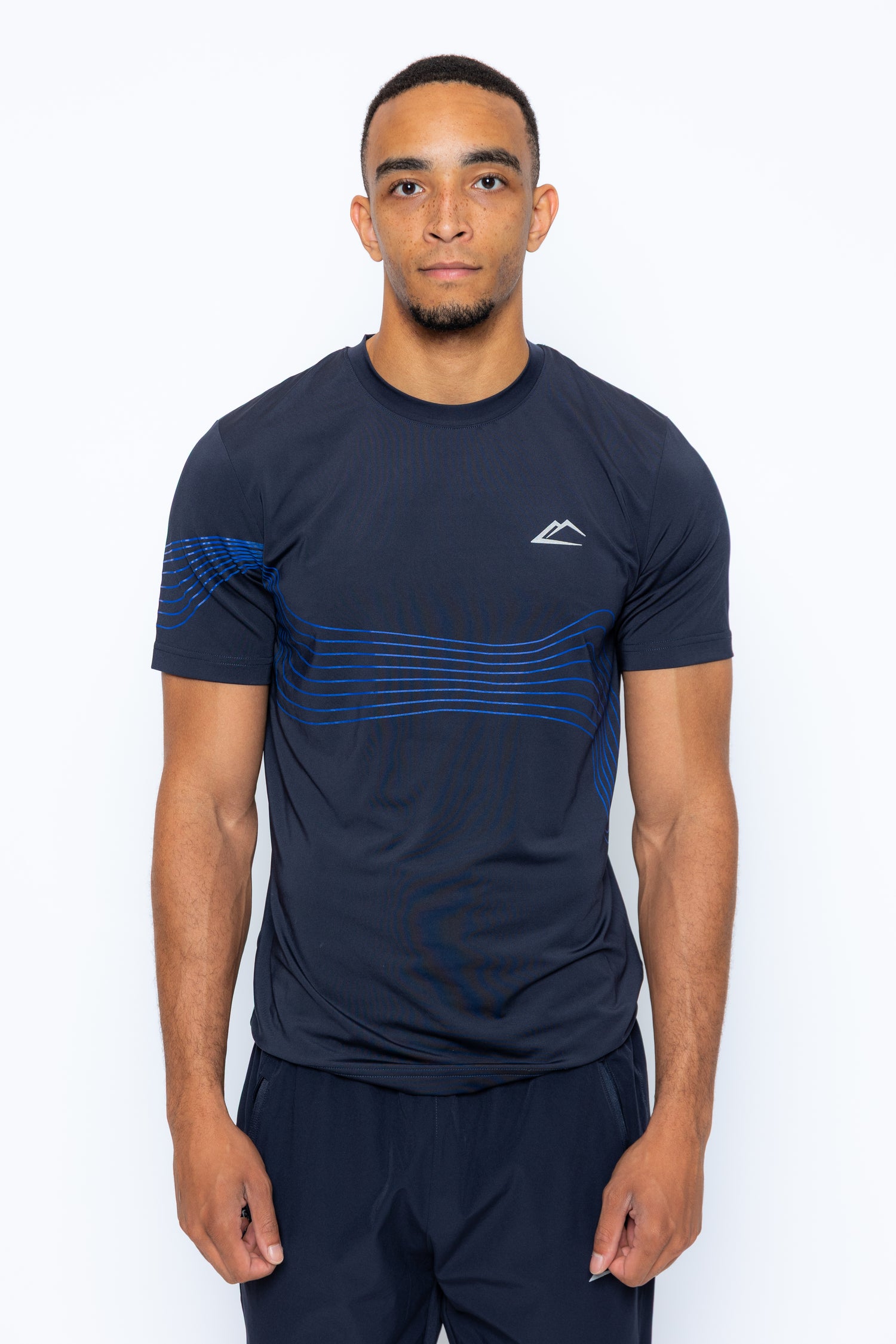 Wave T-Shirt - Navy/Royal Blue