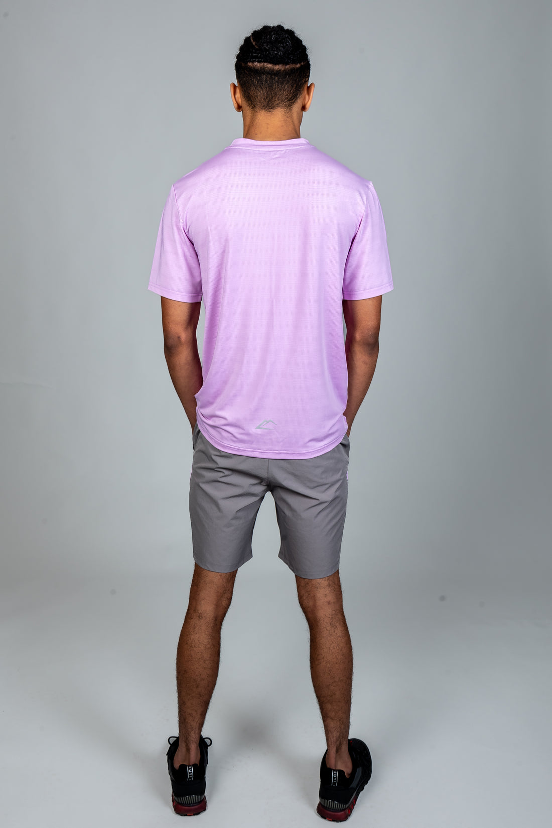 Rise T-Shirt &amp; Shorts Set - Charcoal/Lilac