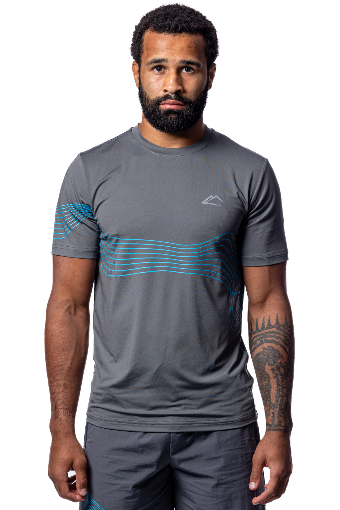 Wave T-Shirt - Baltic Blue/Grey