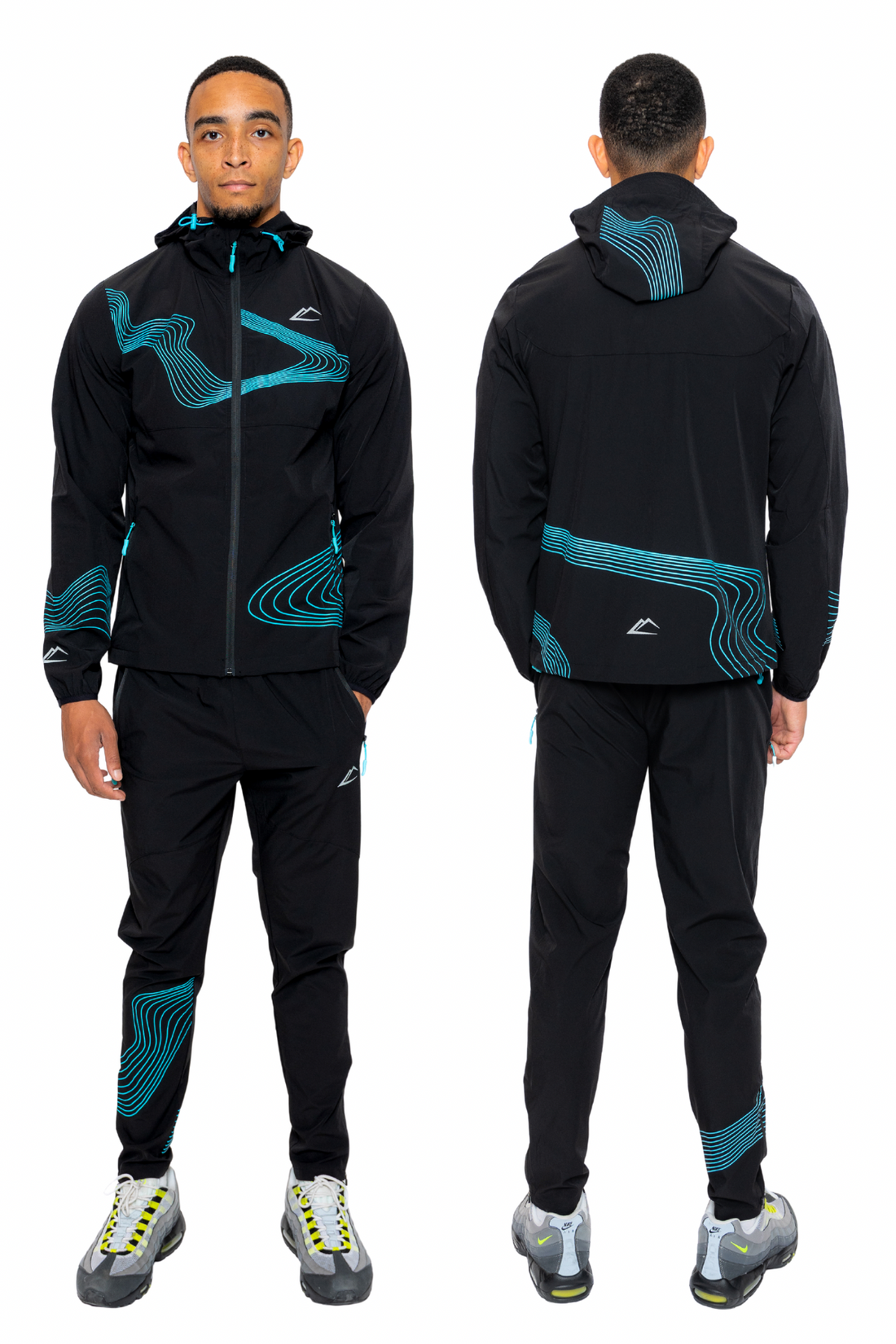 Wave Tracksuit - Black/Turquoise