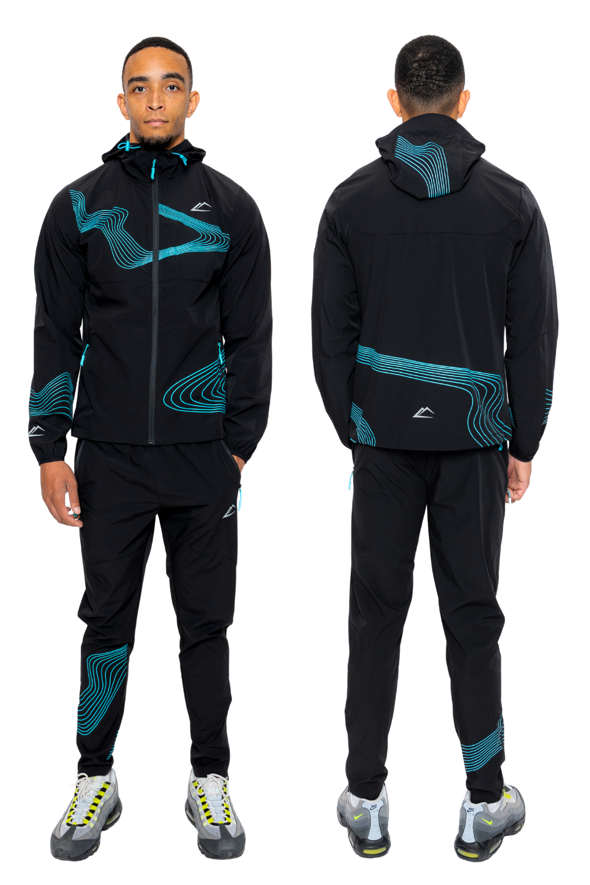 Wave Tracksuit - Black/Turquoise