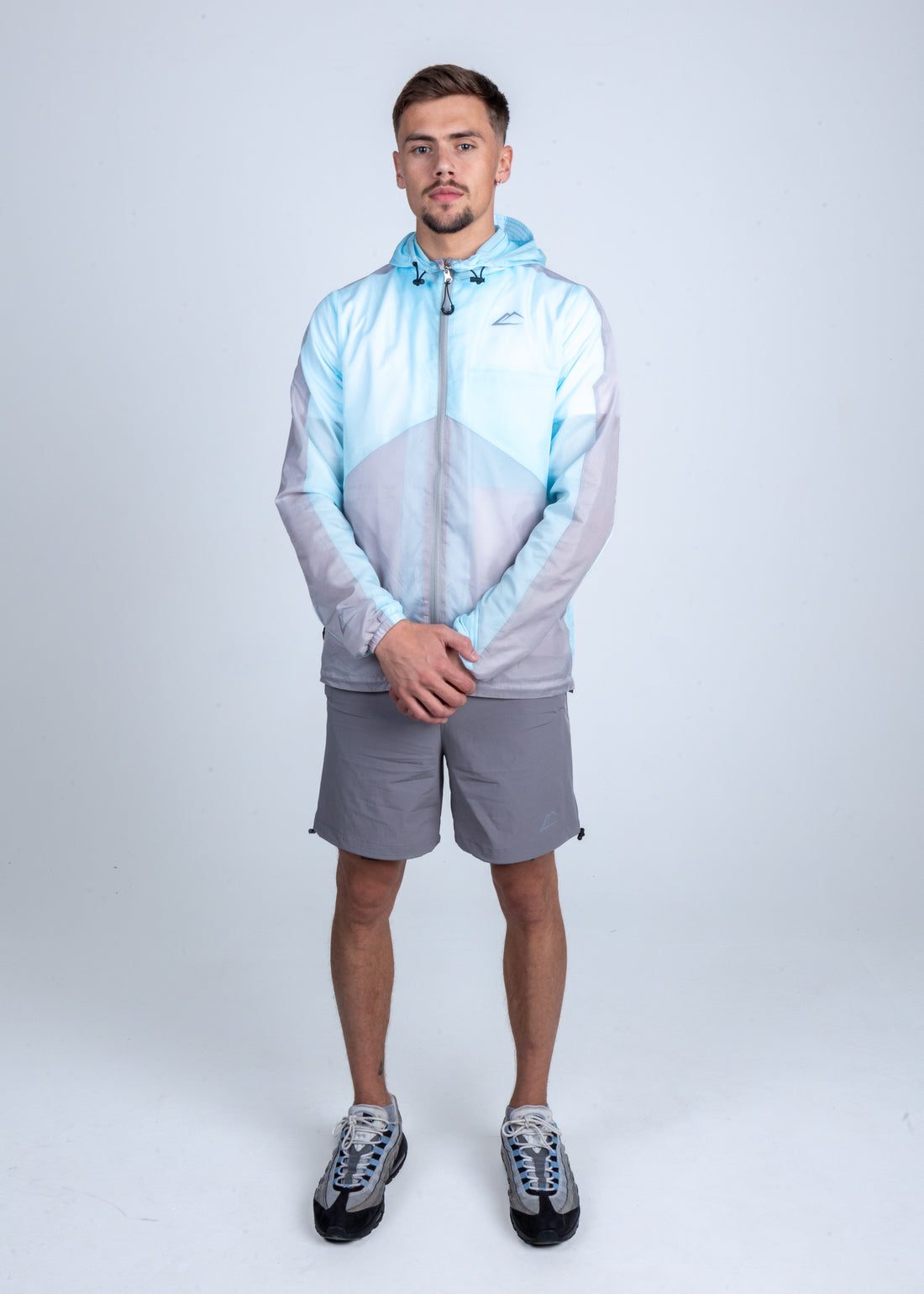 Peaks Jacket &amp; Shorts Set - Sky Blue/Grey