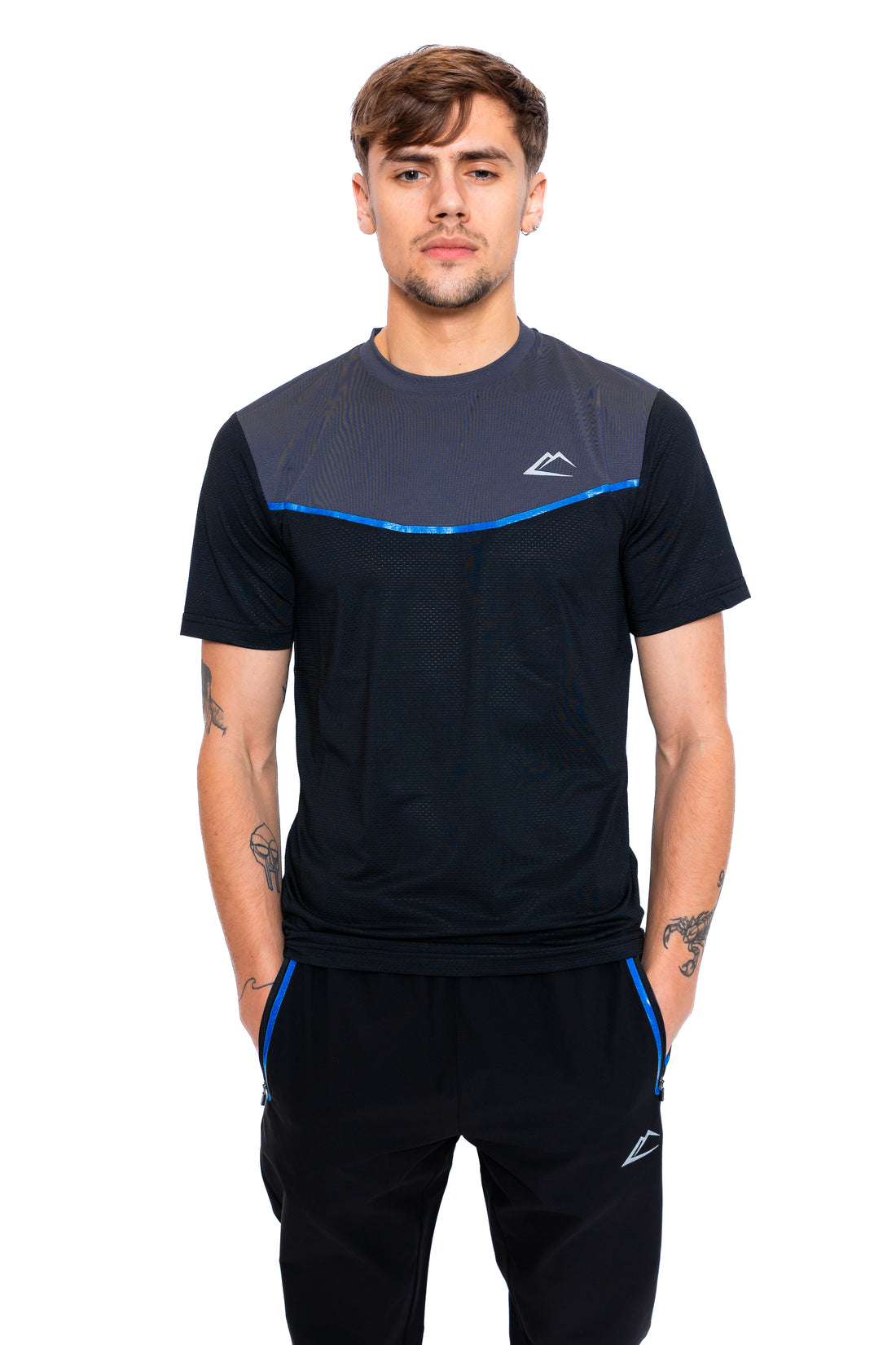 Strike Tee - Black/Blue