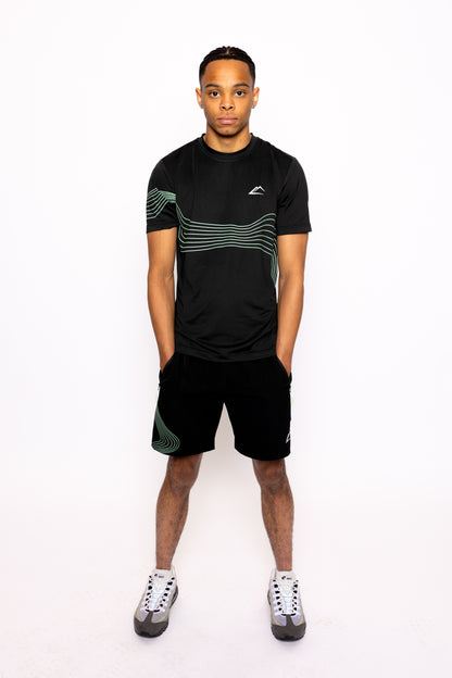Wave T-Shirt - Vapourgreen/Black