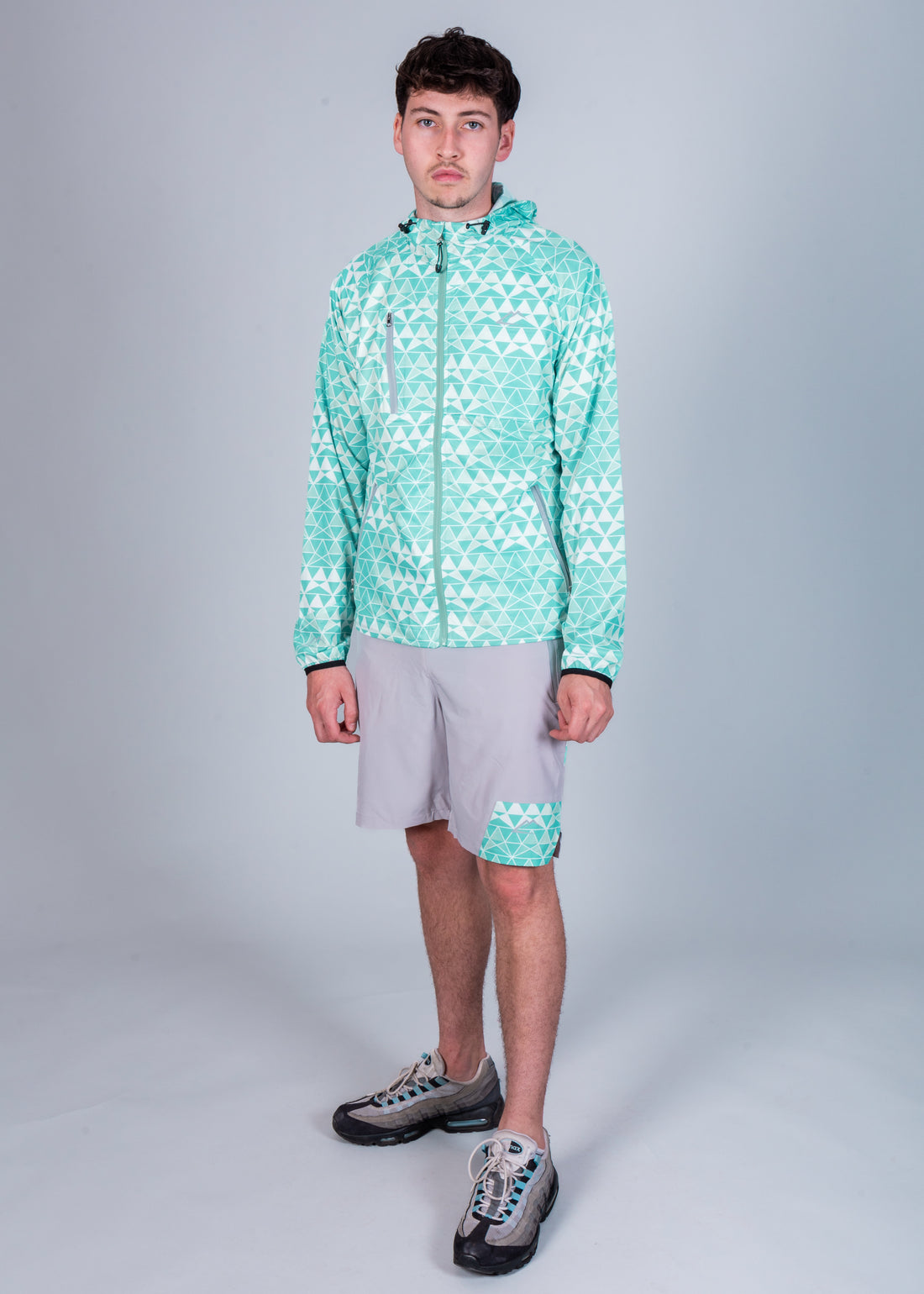 Cascade Jacket &amp; Shorts Set - Mint/Grey