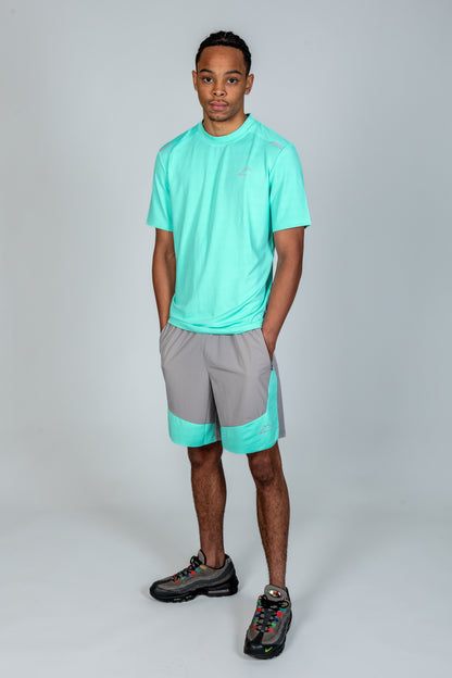 Rise Shorts - Grey/Hyper Turquoise