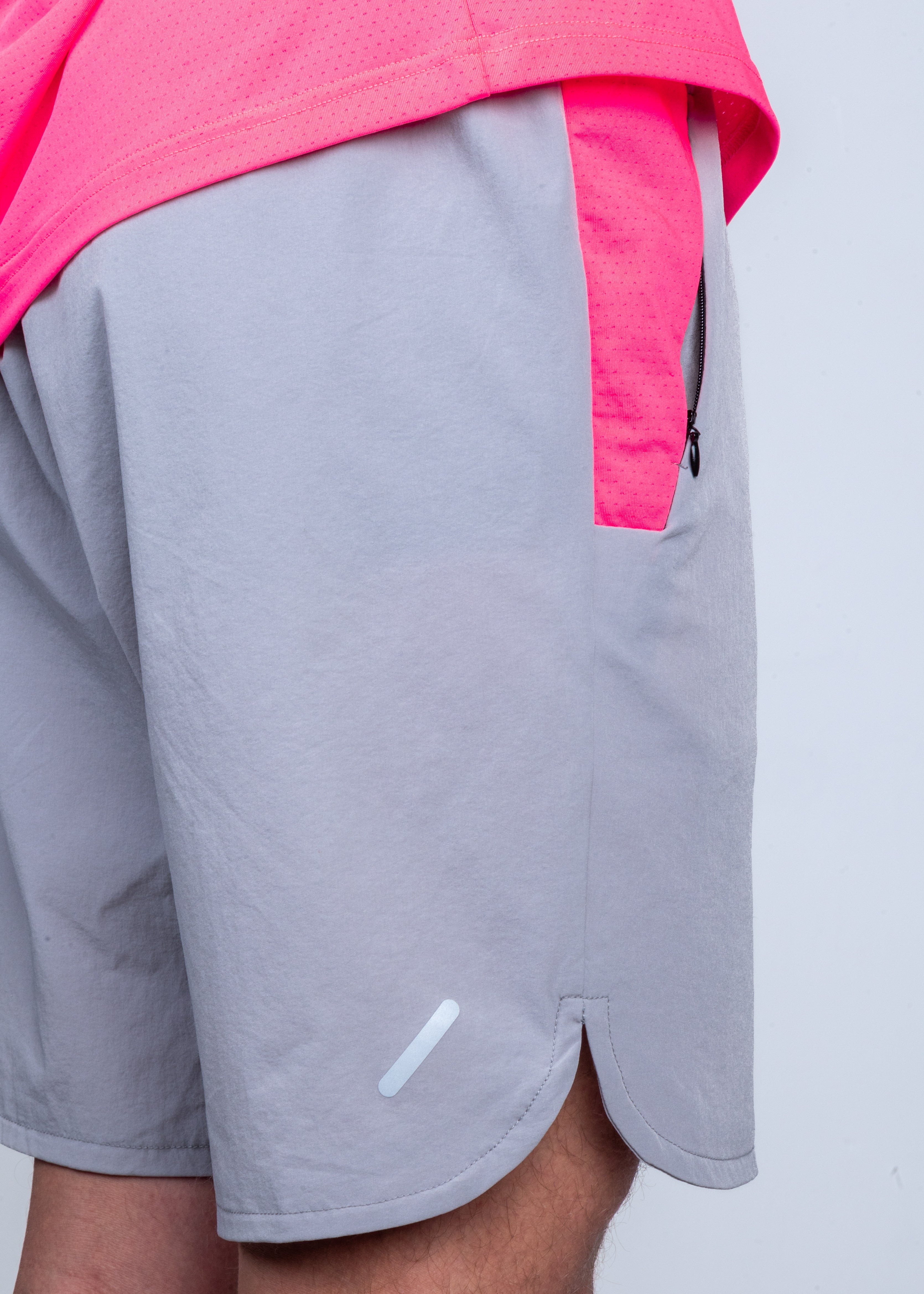Terra Shorts - Grey/Neon Pink