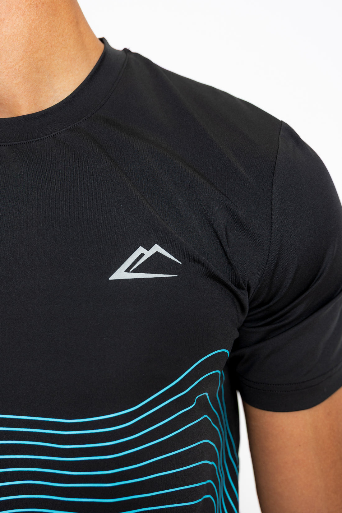 Wave T-Shirt - Black/Turquoise