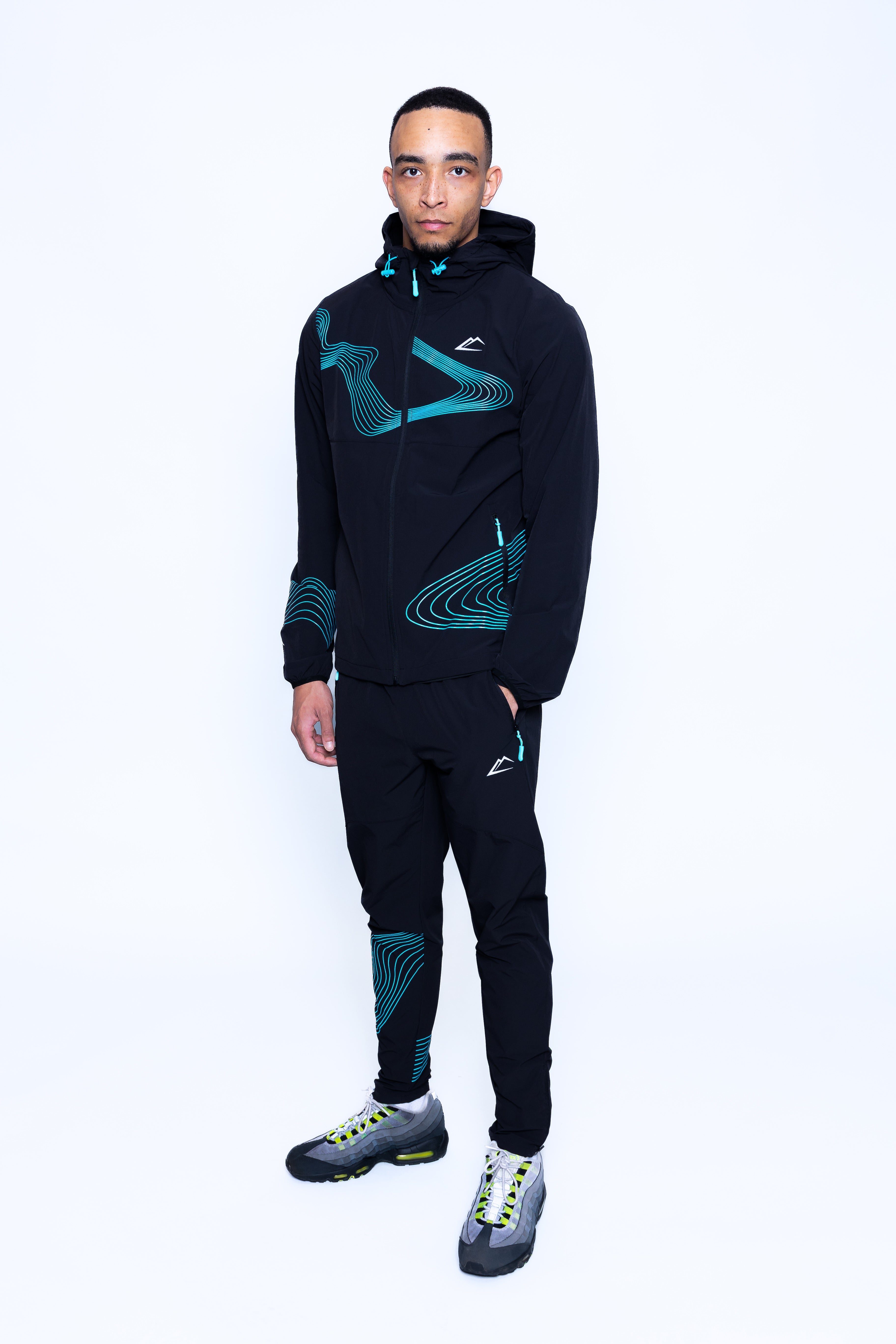 Wave 2.0 Bottoms - Black/Turquoise