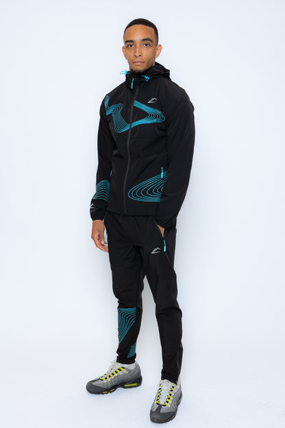 Wave Jacket - Turquoise/Black