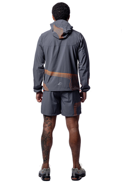 Wave Jacket - Mandarin/Grey