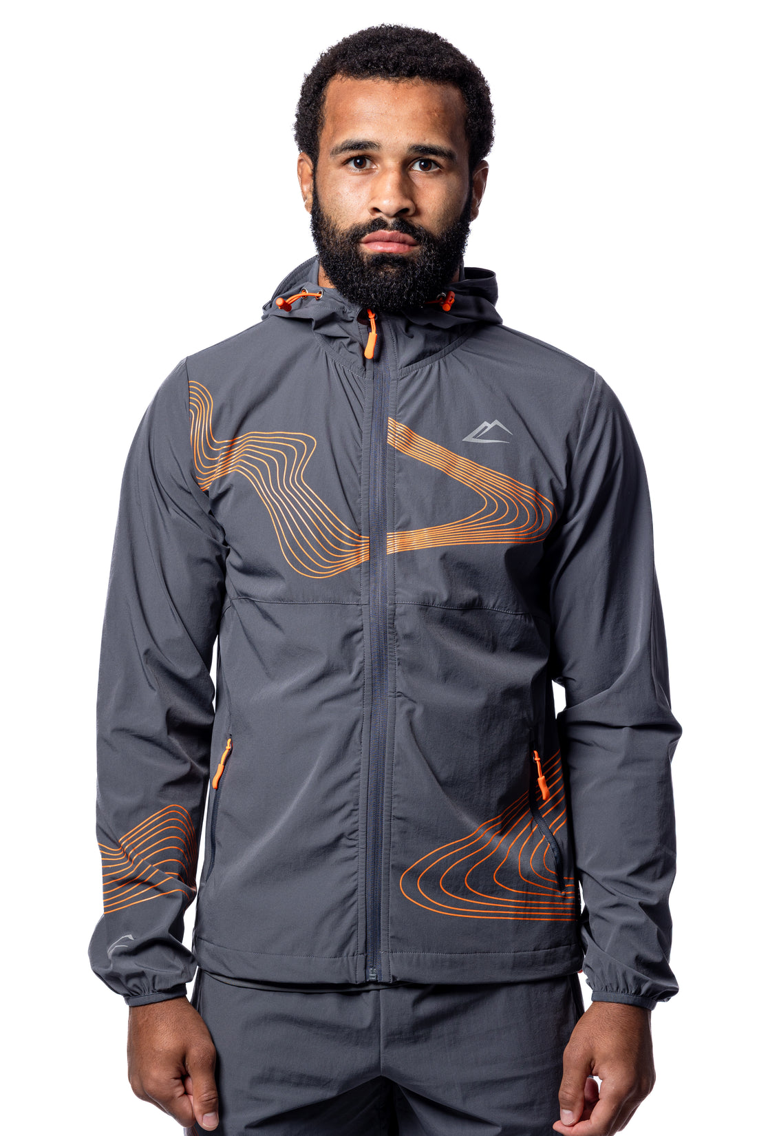 Wave Jacket - Mandarin/Grey