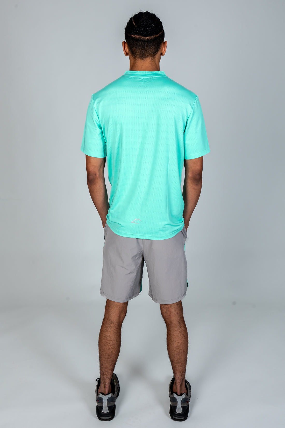 Rise T-Shirt &amp; Shorts Set - Grey/Hyper Turquoise