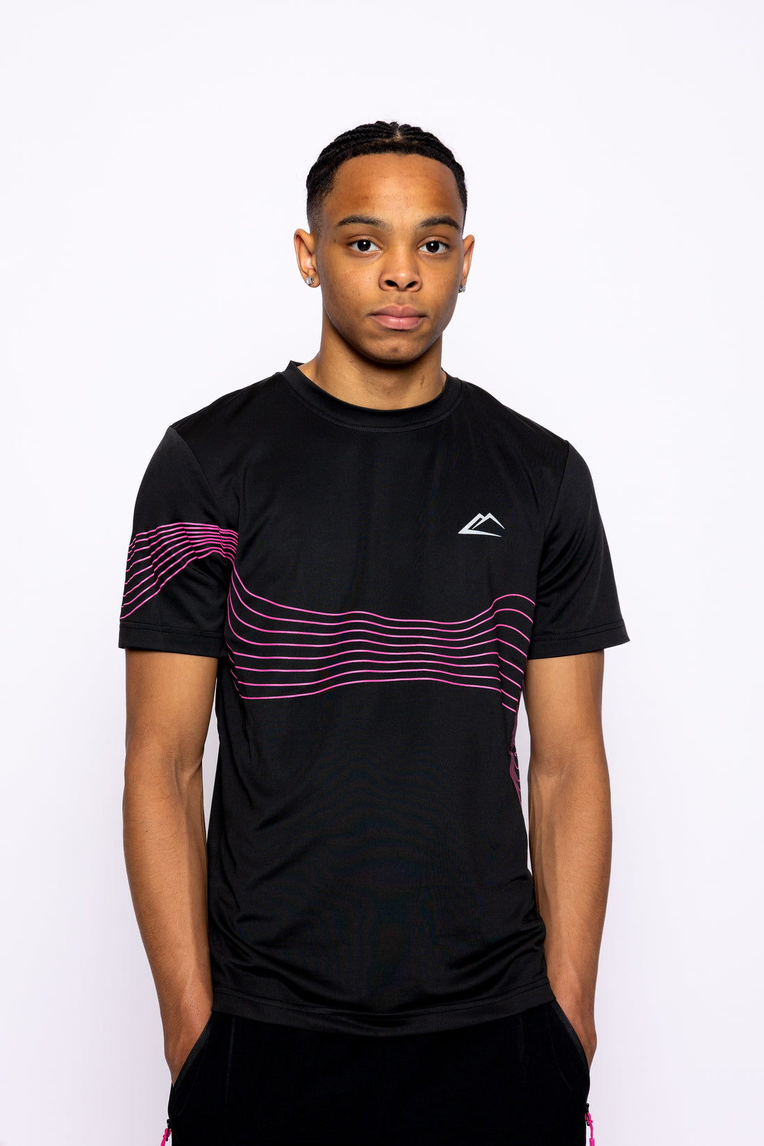Wave T-Shirt - Hyper Pink/Black
