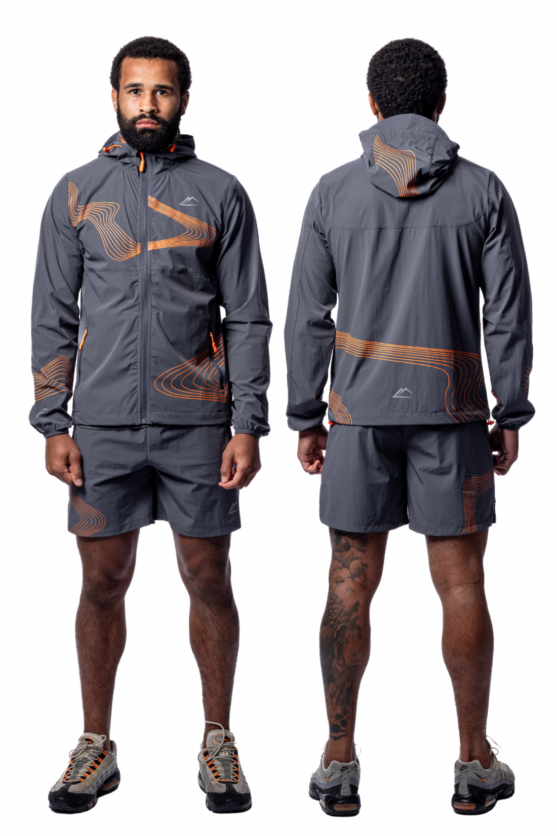 Wave Jacket Set - Mandarin/Grey