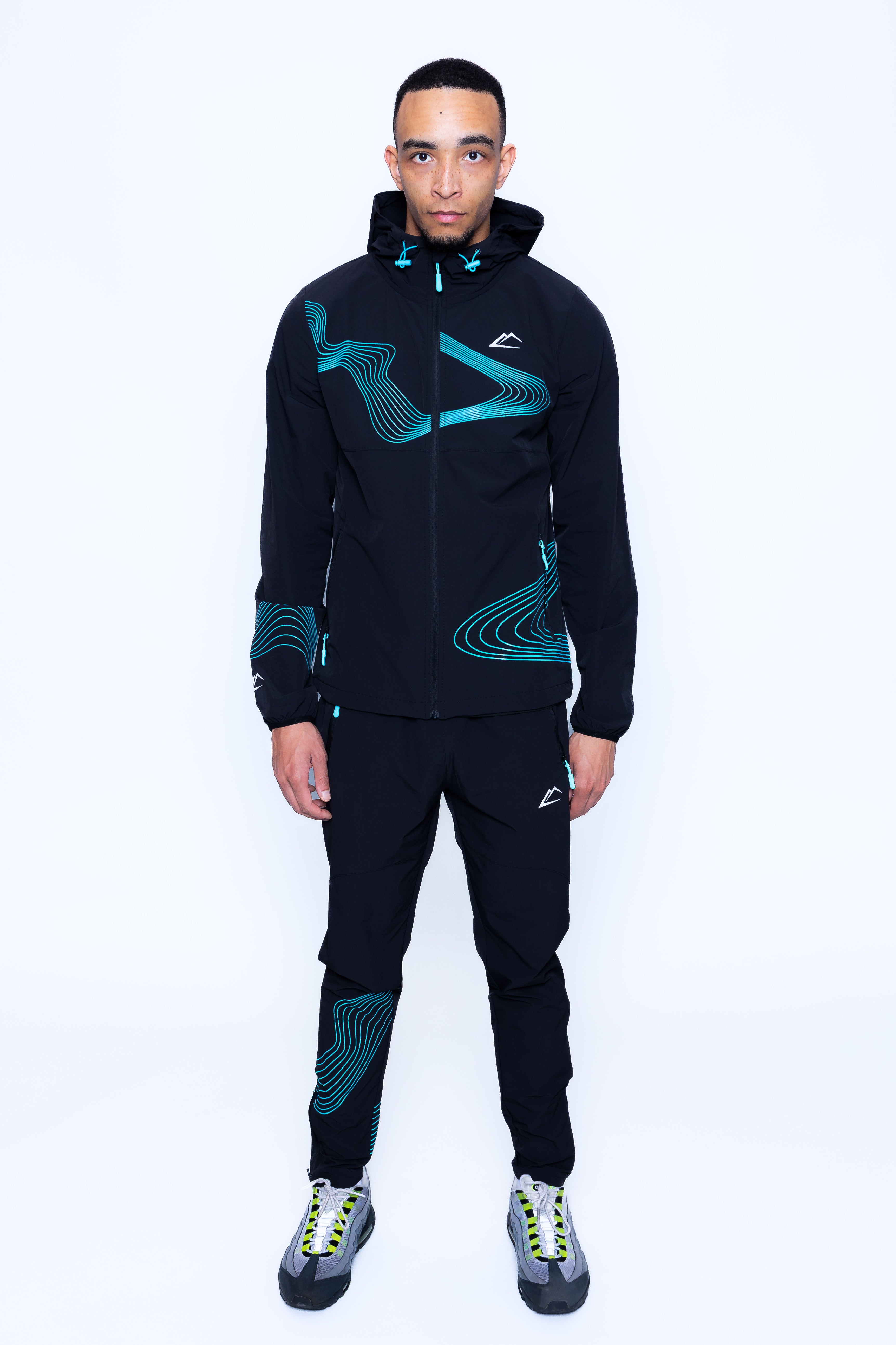 Wave 2.0 Tracksuit - Black/Turquoise