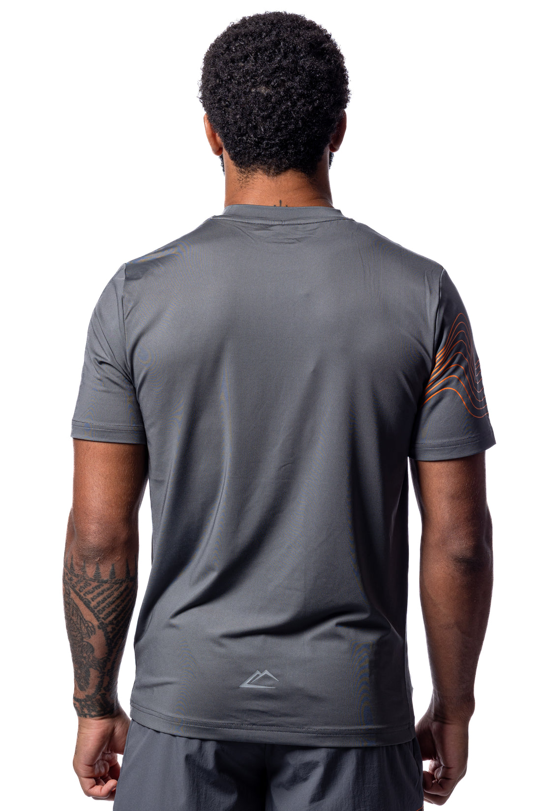 Wave T-Shirt - Mandarin/Grey