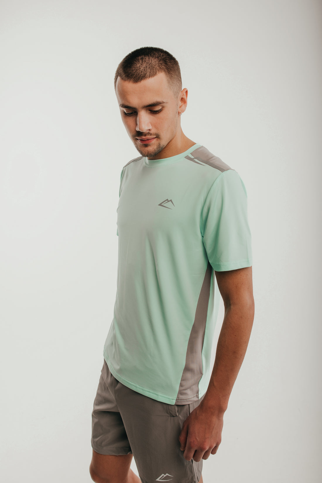 Summit T-Shirt - Mint/Grey
