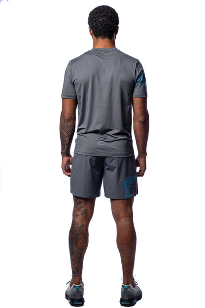 Wave T-Shirt - Baltic Blue/Grey