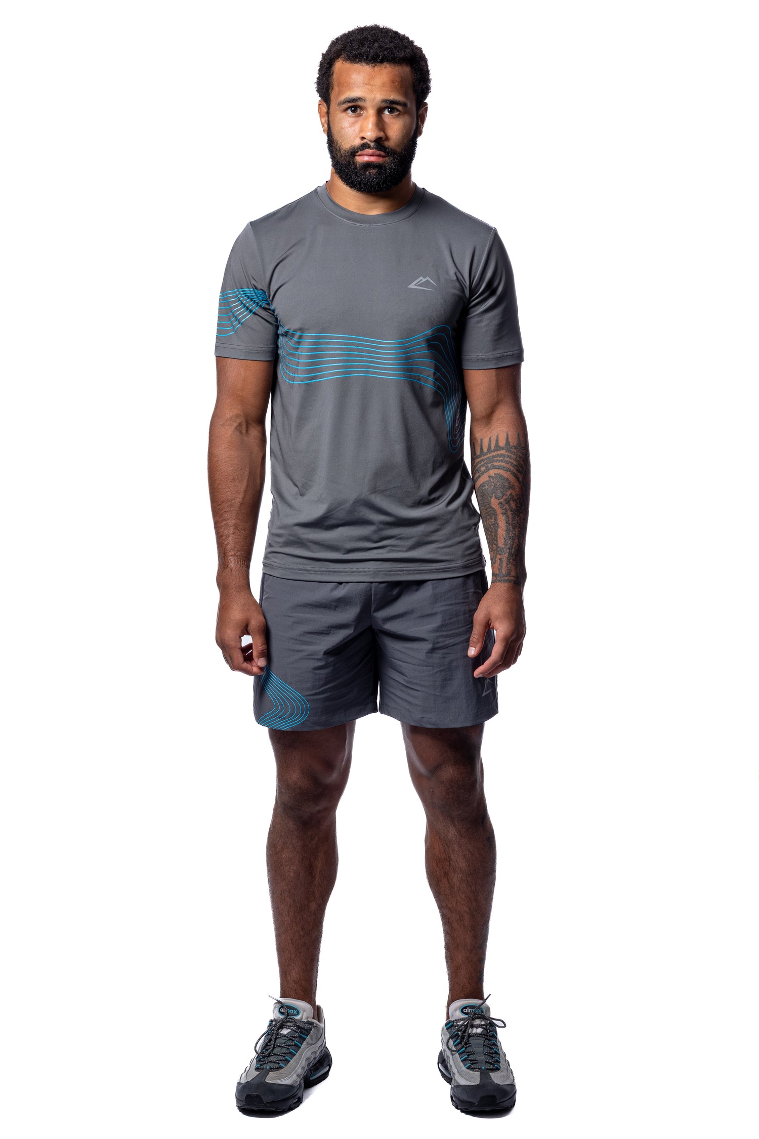 Wave T-Shirt - Baltic Blue/Grey