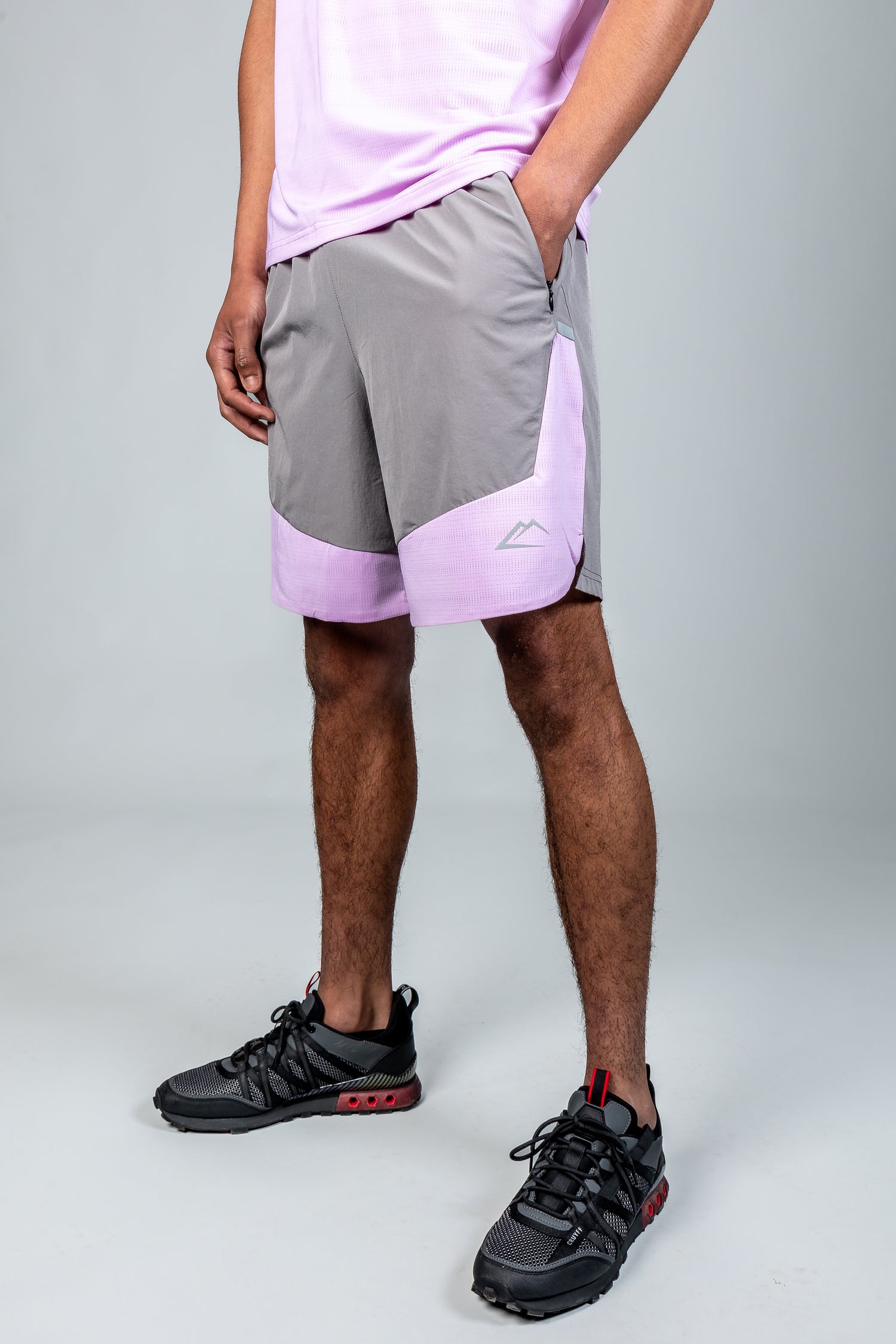 Rise Shorts - Charcoal/Lilac