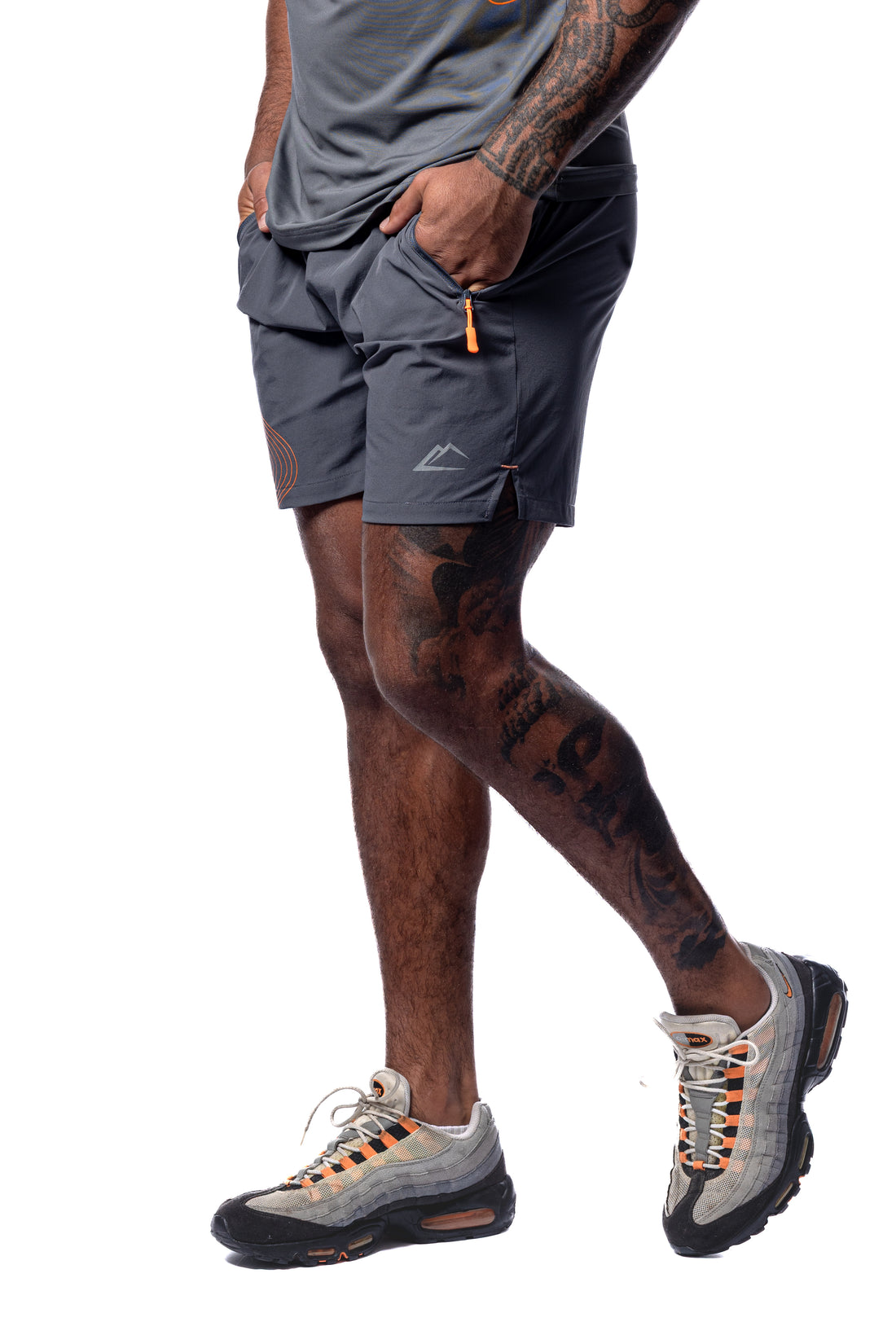 Wave Shorts - Mandarin/Grey