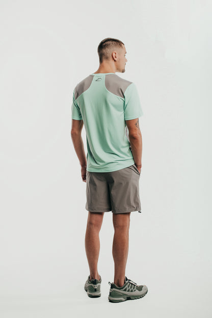 Summit T-Shirt - Mint/Grey