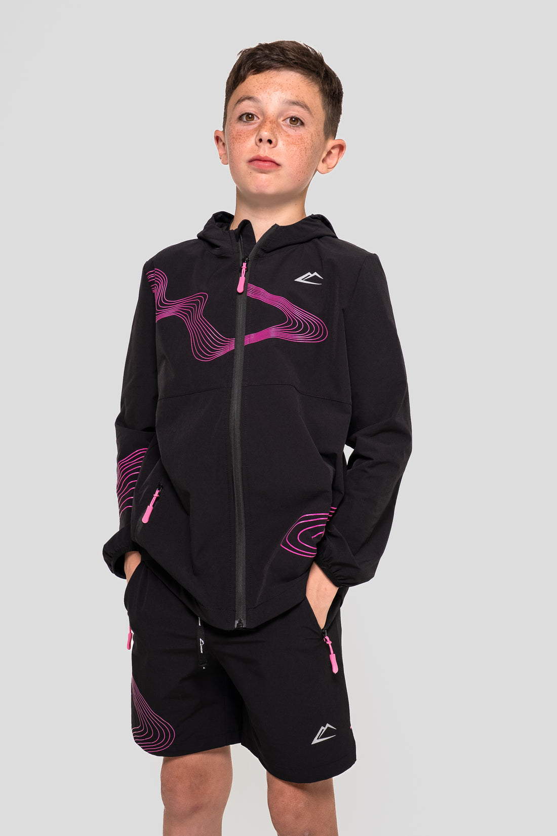 Juniors Wave Jacket - Hyper Pink/Black