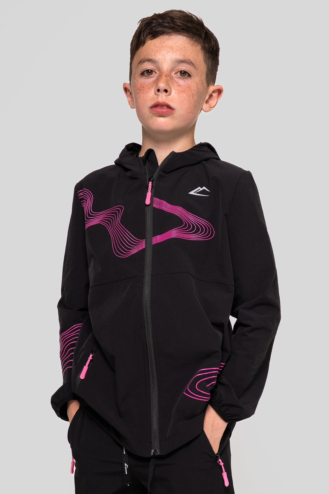 Juniors Wave Jacket - Hyper Pink/Black