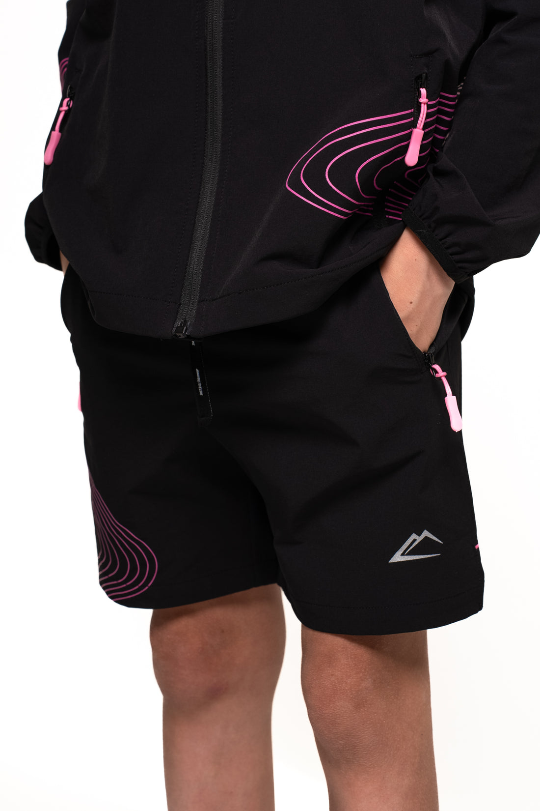 Juniors Wave Shorts - Hyper Pink/Black