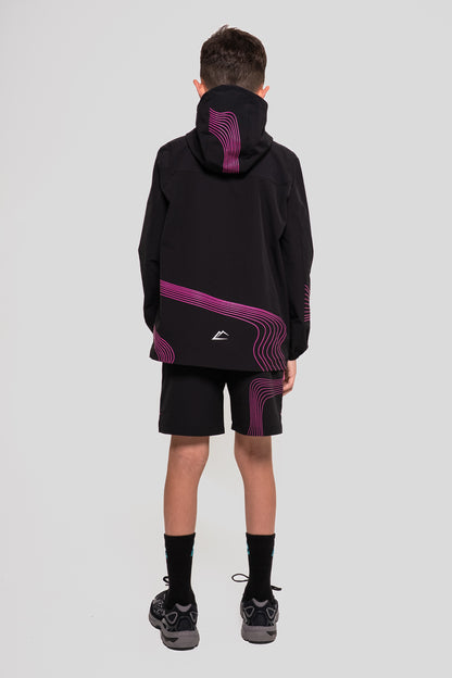 Juniors Wave Jacket - Hyper Pink/Black
