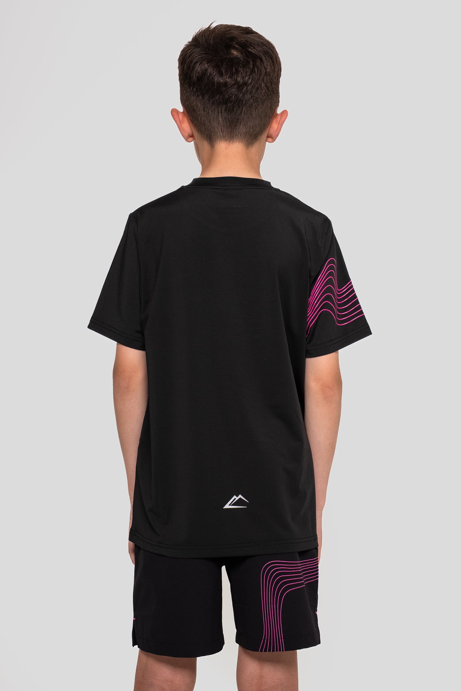 Juniors Wave Tee - Hyper Pink/Black