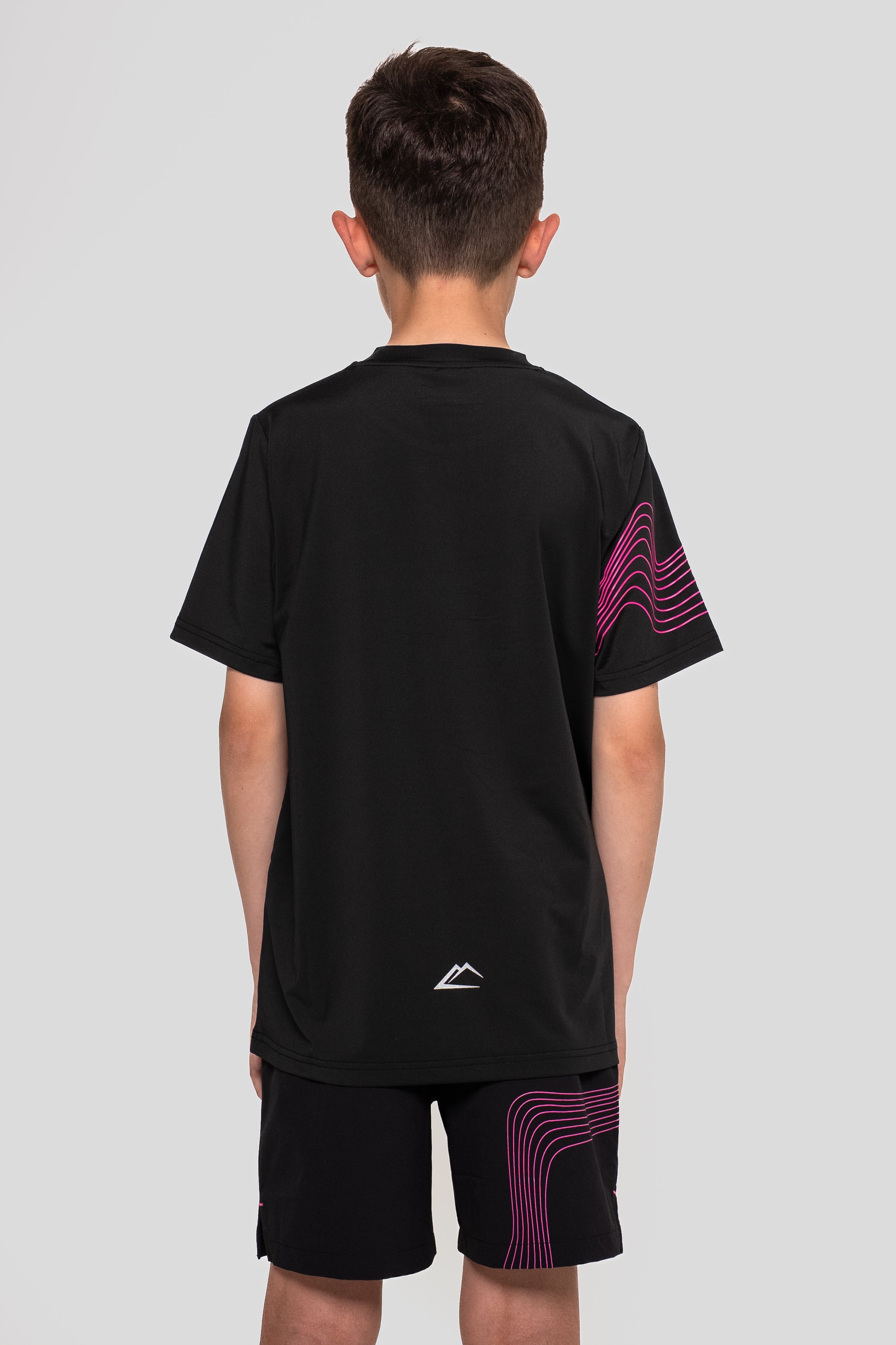 Juniors Wave Tee - Hyper Pink/Black