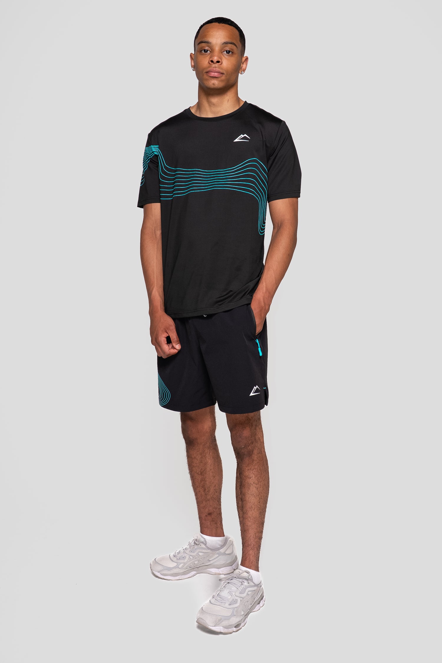 Wave 2.0 T-Shirt - Black/Turquoise
