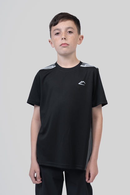 Juniors Tempo Tee - Black/Gunmetal Grey