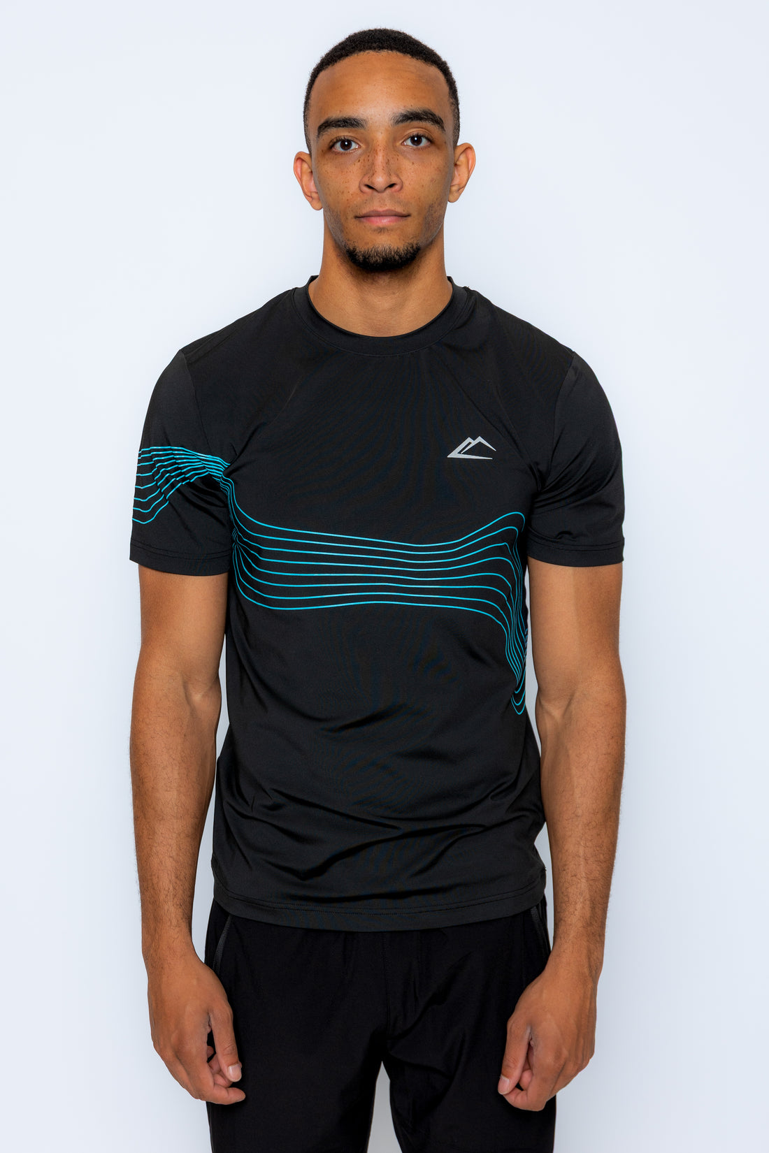 Wave T-Shirt - Black/Turquoise